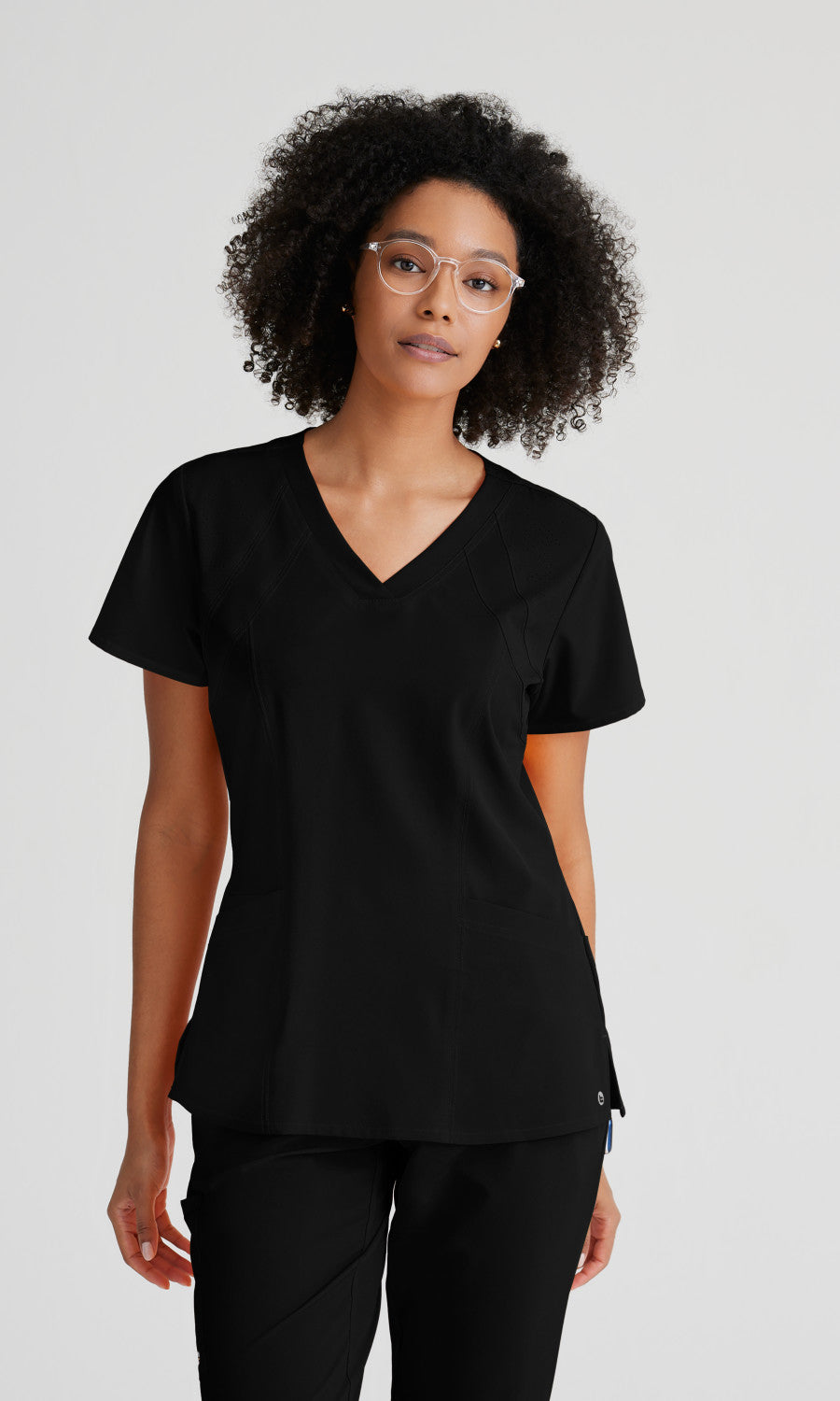 Barco One 5105 Racer Scrub Top Black