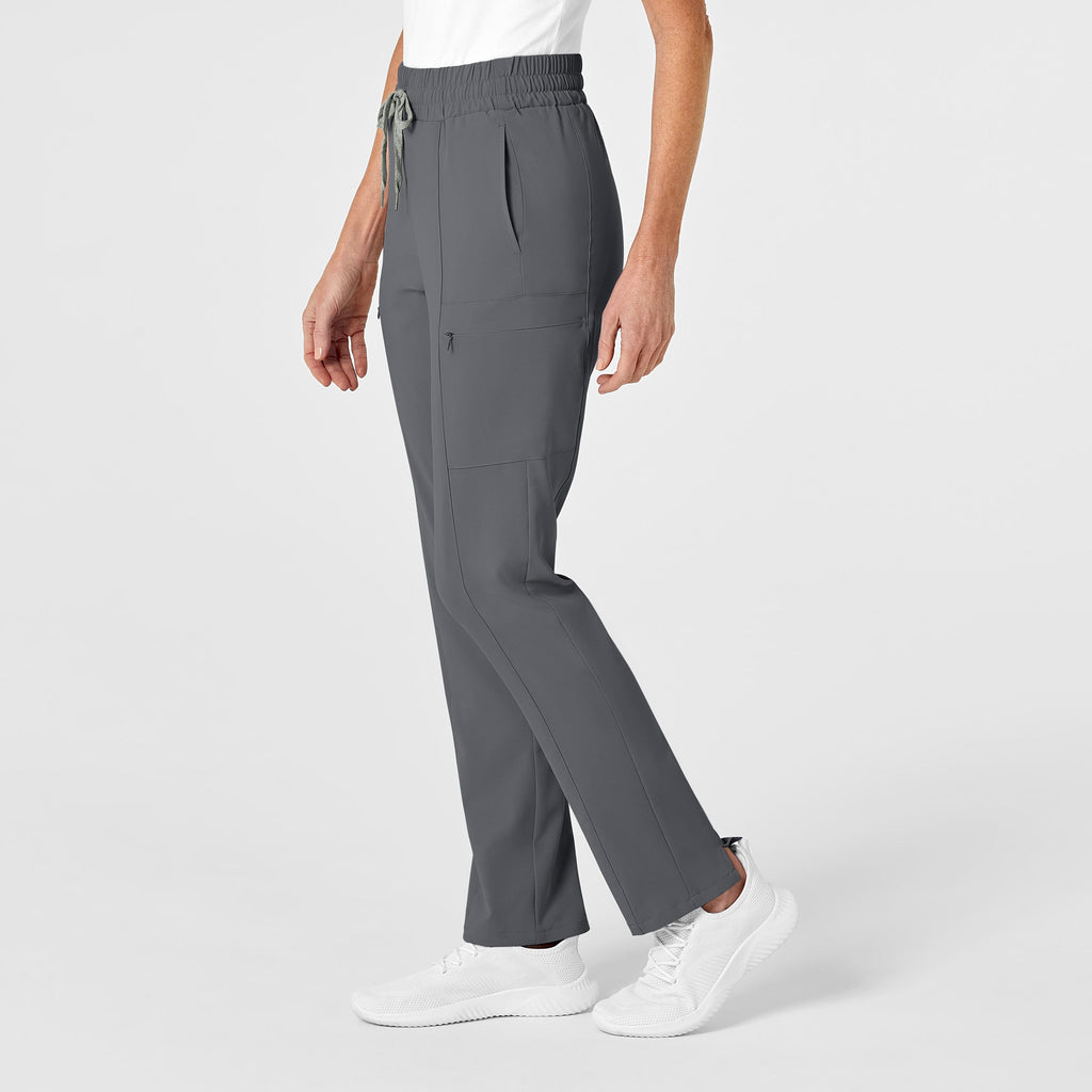 RENEW 5334 High Waist Slim Leg Scrub Pants Pewter