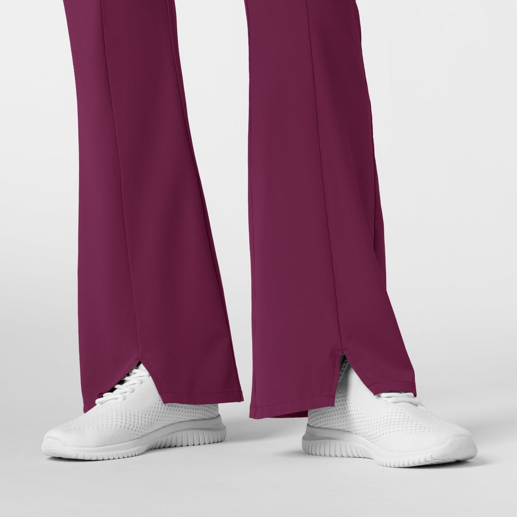 RENEW 5534 Cargo Flare Scrub Pants Wine