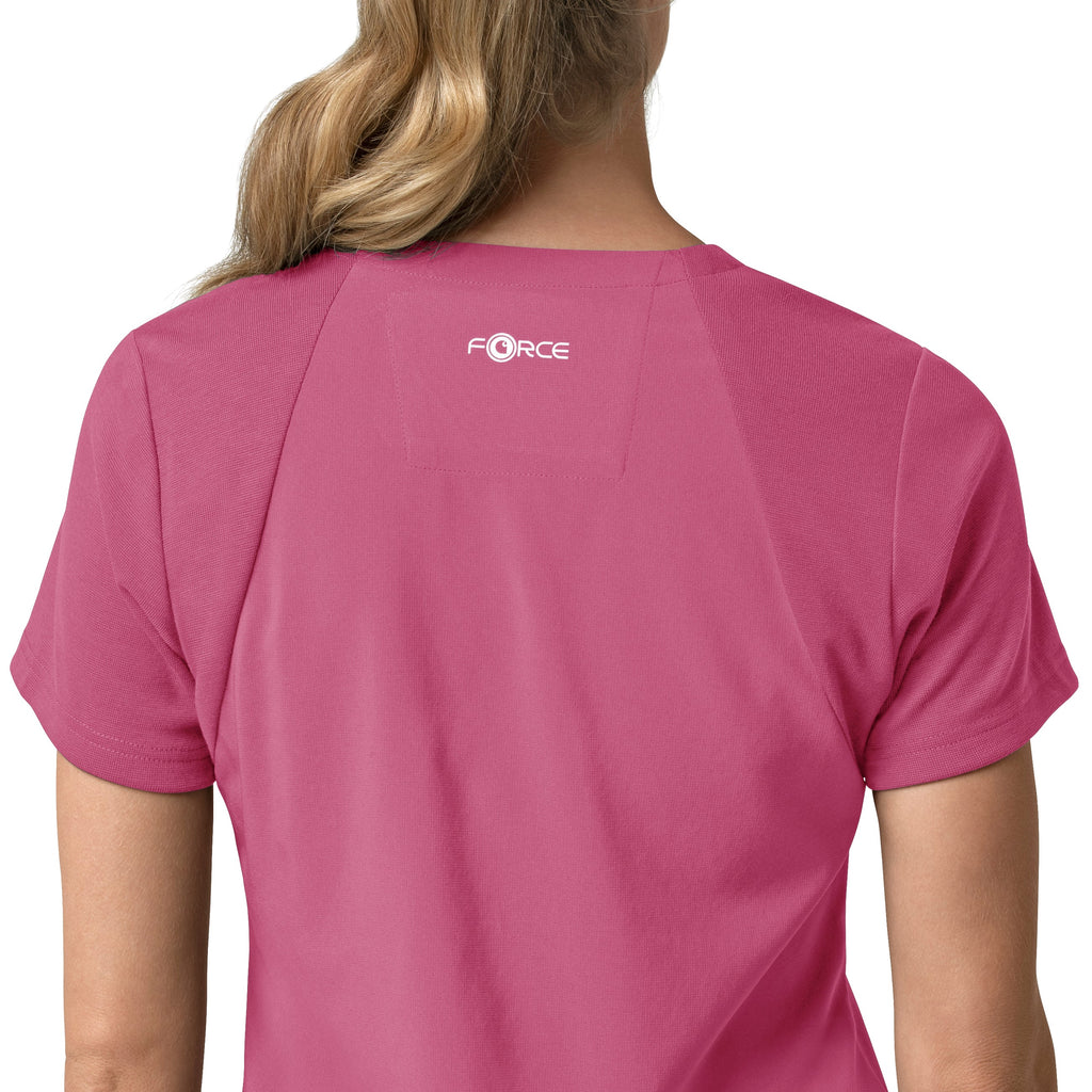 Force Cross-Flex C13210 Women's Flex Panel V-Neck Scrub Top Electric Fuschia