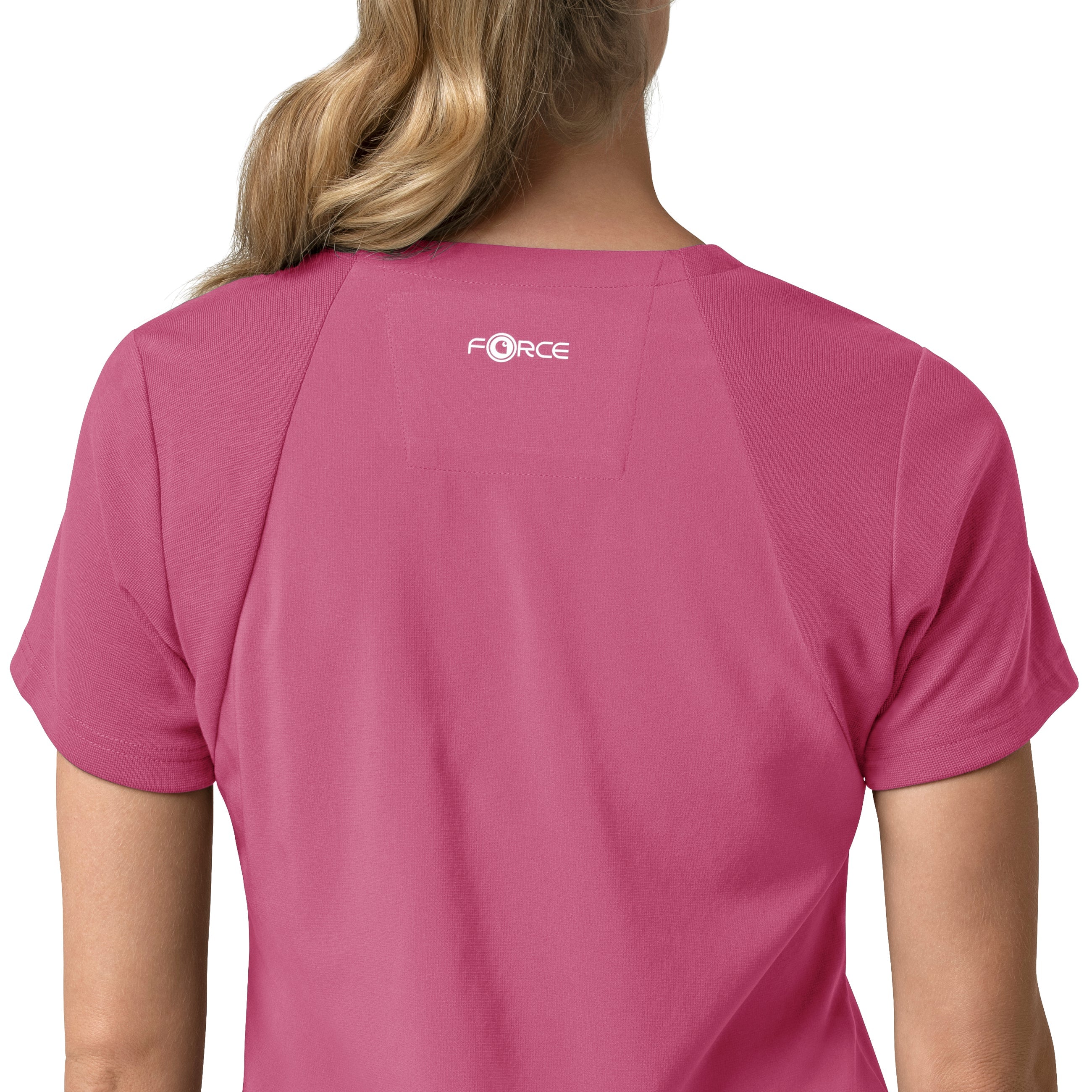 Force Cross-Flex C13210 Women's Flex Panel V-Neck Scrub Top Electric Fuschia