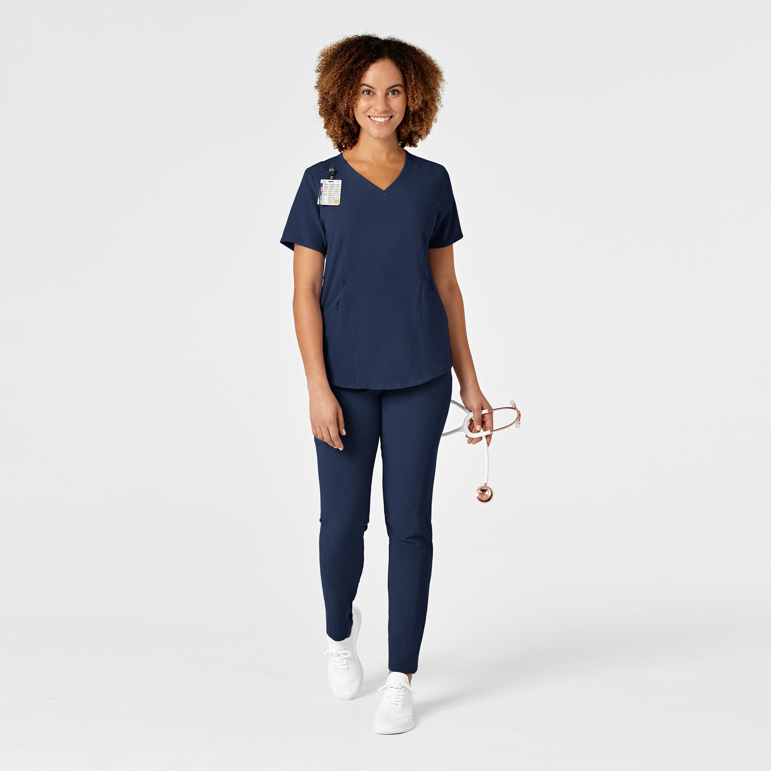 RENEW 6134 V-Neck Scrub Top Navy