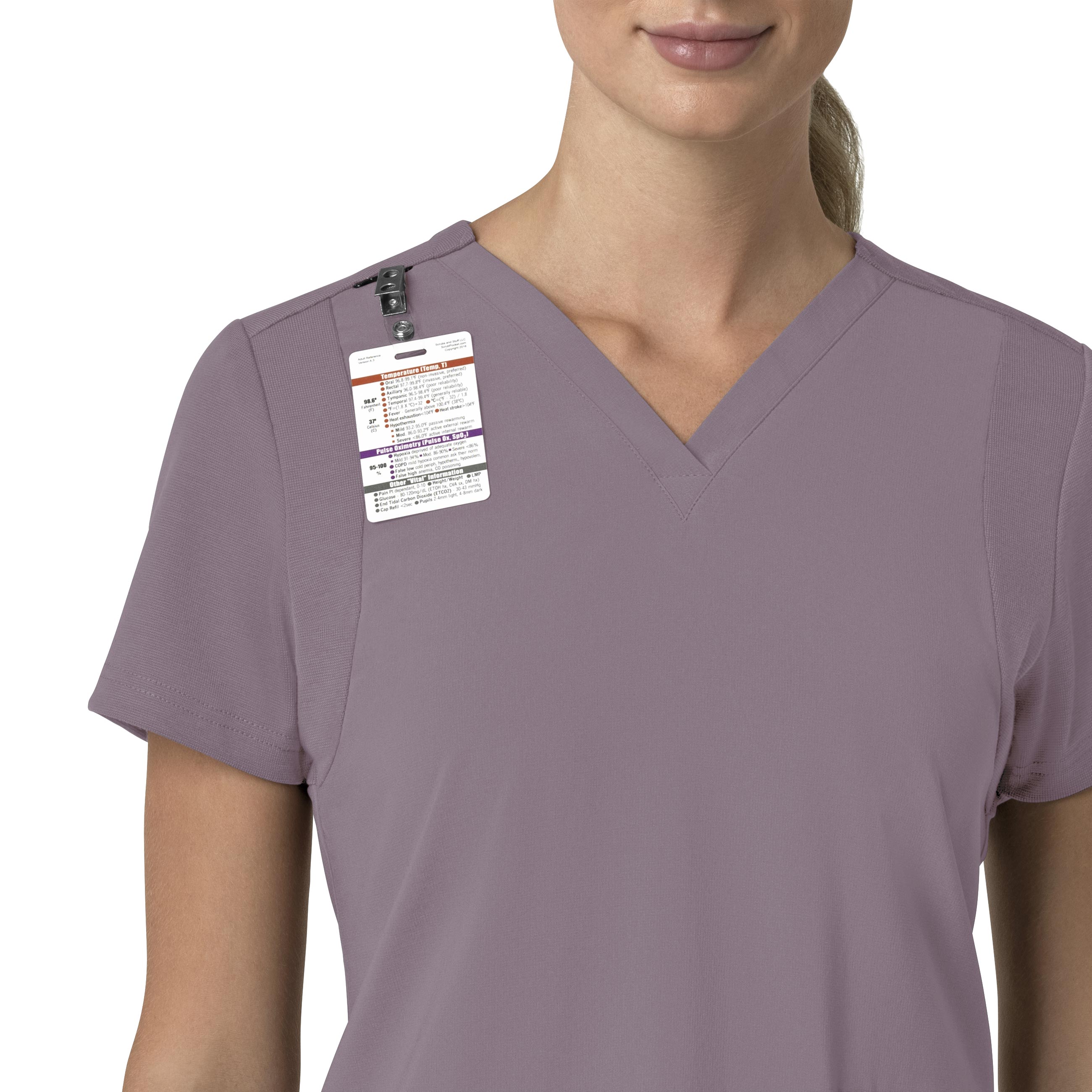 Force Cross-Flex C13210 Flex Panel V-Neck Scrub Top Lavender Mist