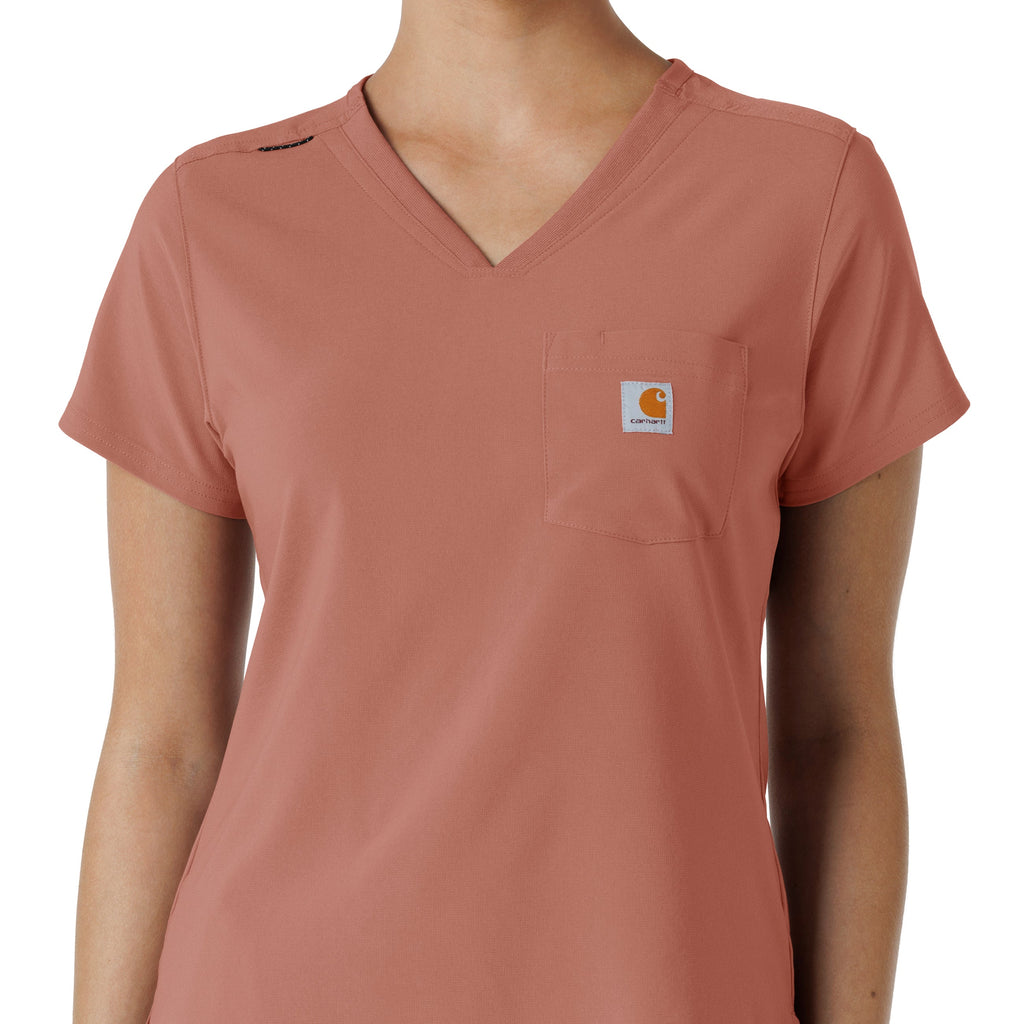 Force Cross-Flex C13410 Tuck-In Scrub Top Wildrose