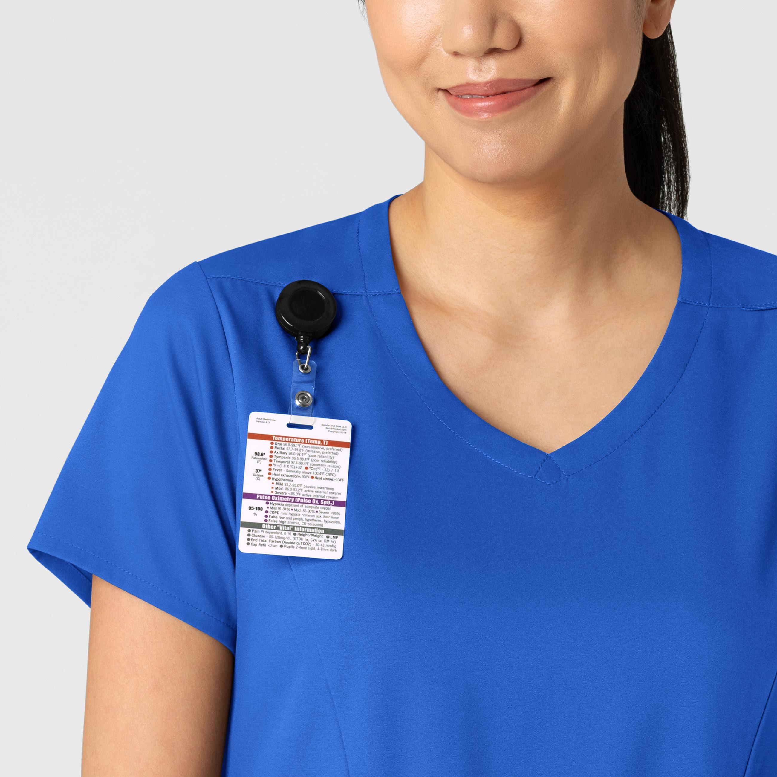 Boundless 6251 2-Pocket V-Neck Scrub Top Royal