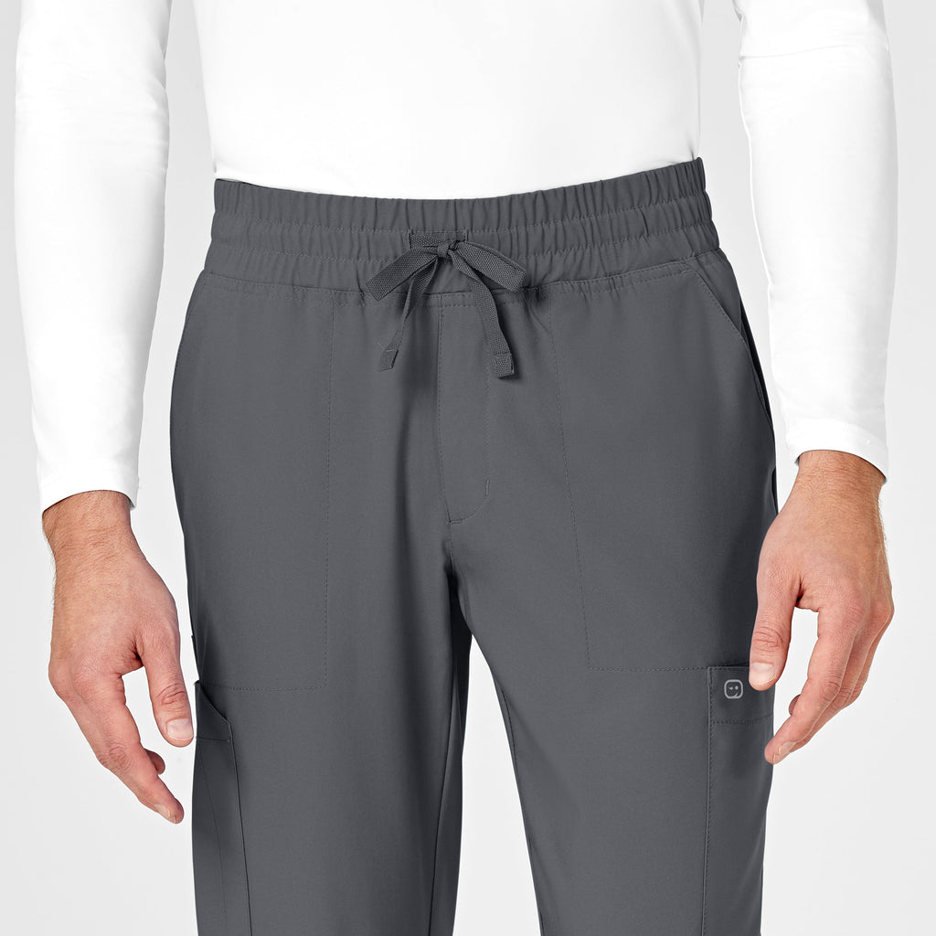 W123 5655 Men's Cargo Jogger Scrub Pants Pewter