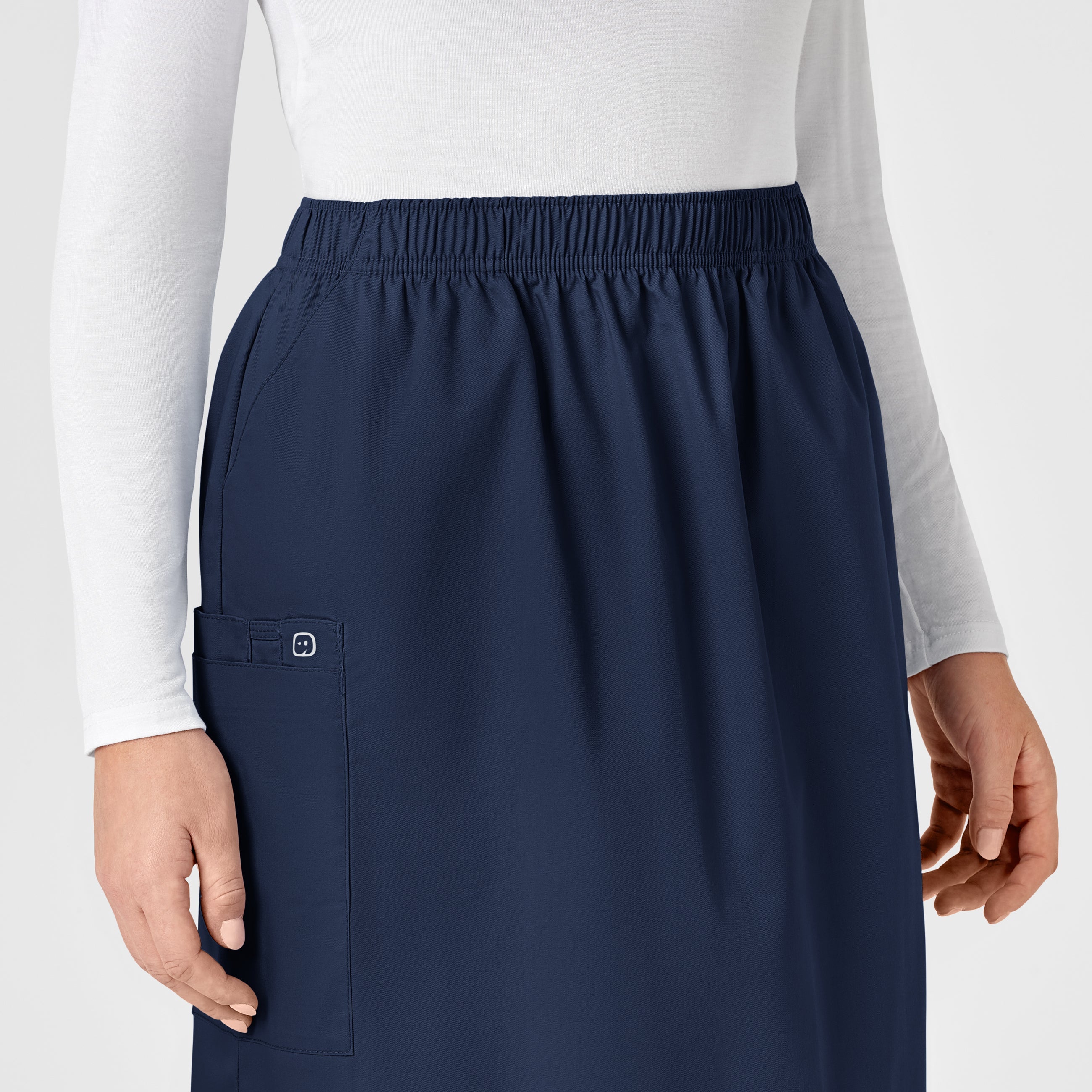 WonderWORK 701 Pull On Cargo Skirt Navy