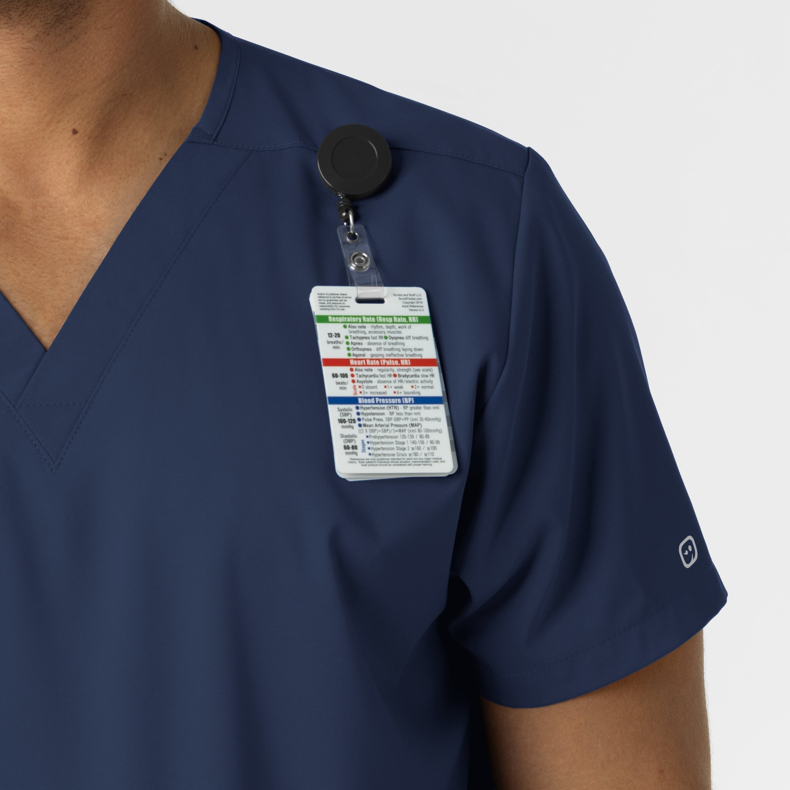 Boundless 6051 Unisex V-Neck Scrub Top Navy