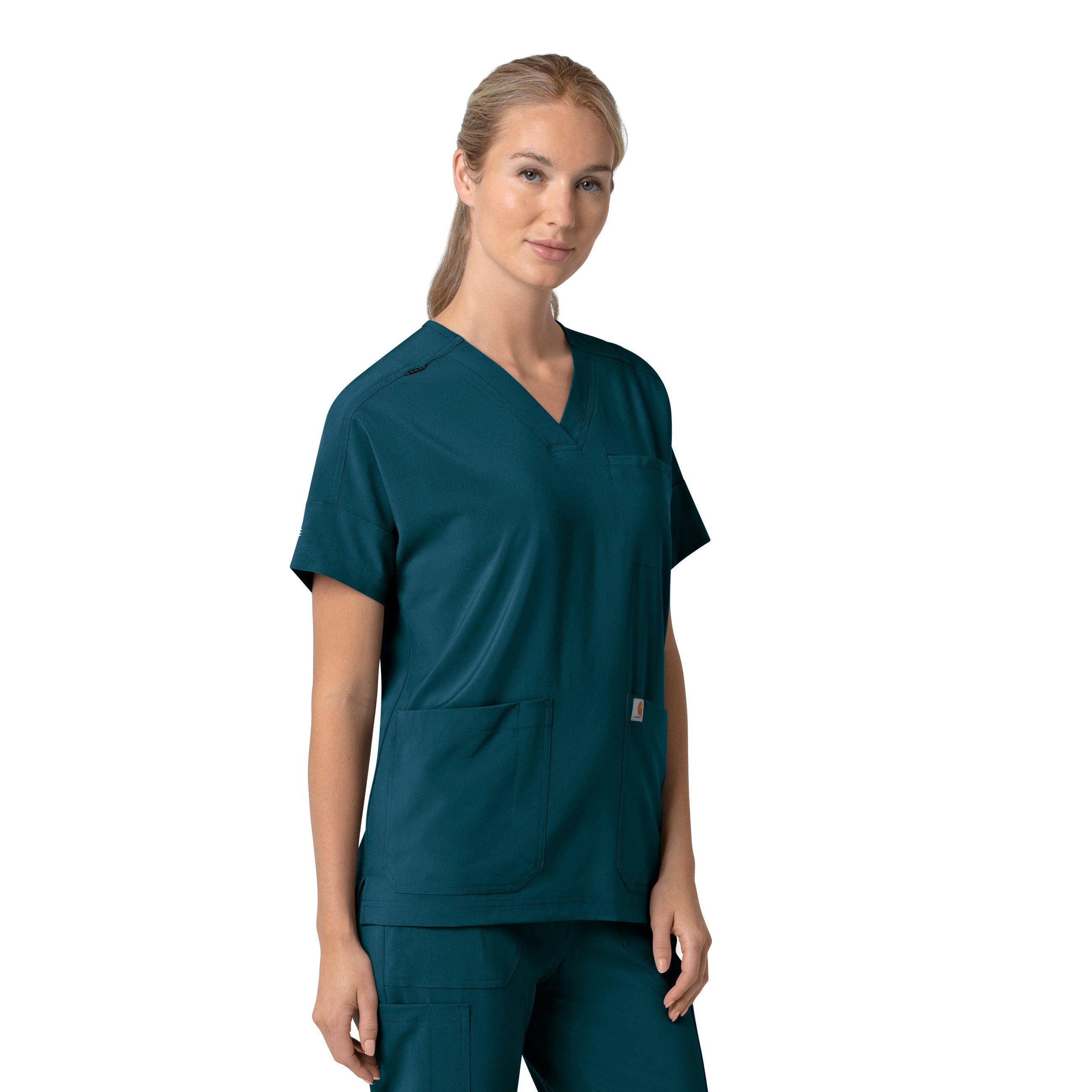 Force Cross-Flex C13110 Oversized V-Neck Scrub Top Caribbean
