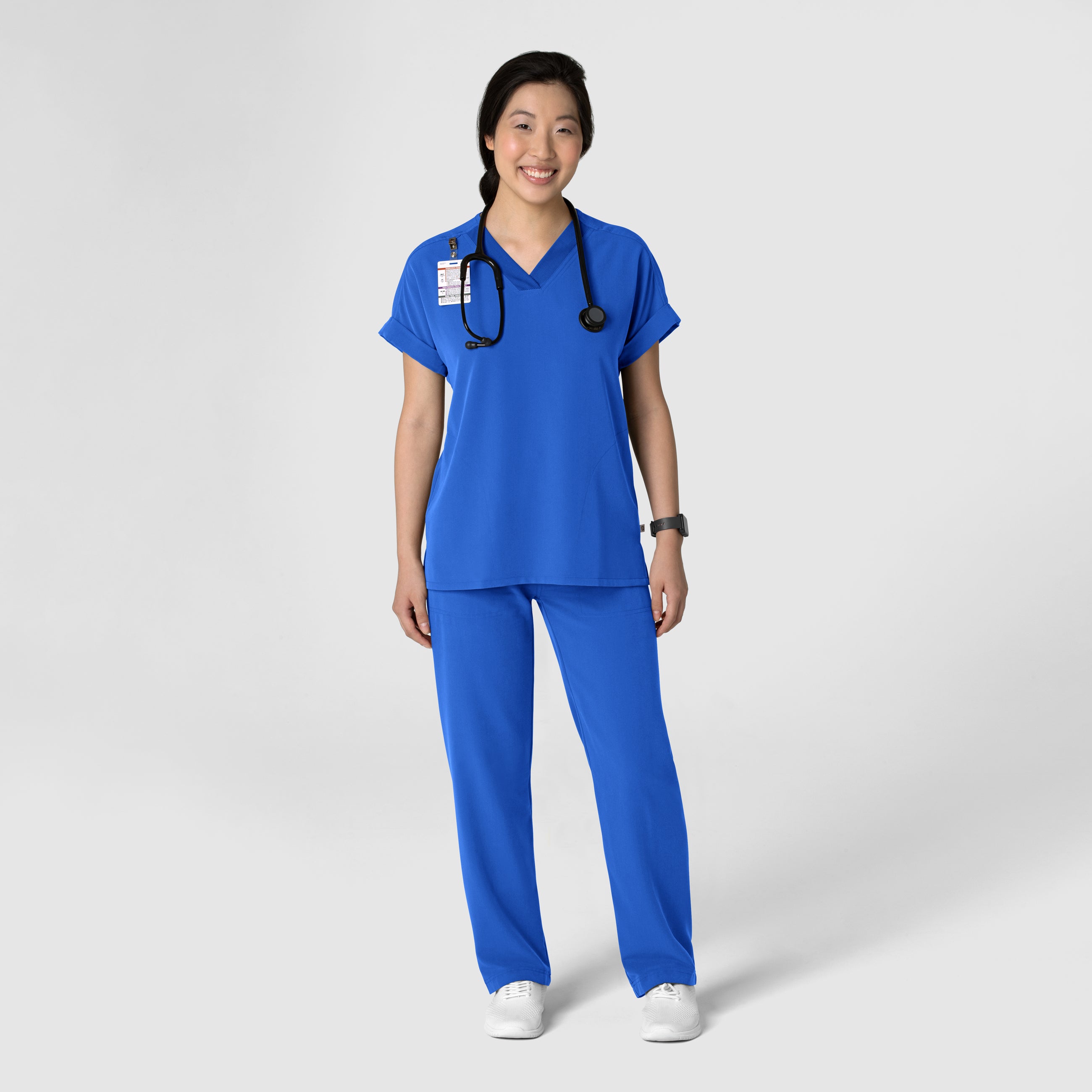 Nova 5232 Stovepipe High-Low Hem Scrub Pants Royal