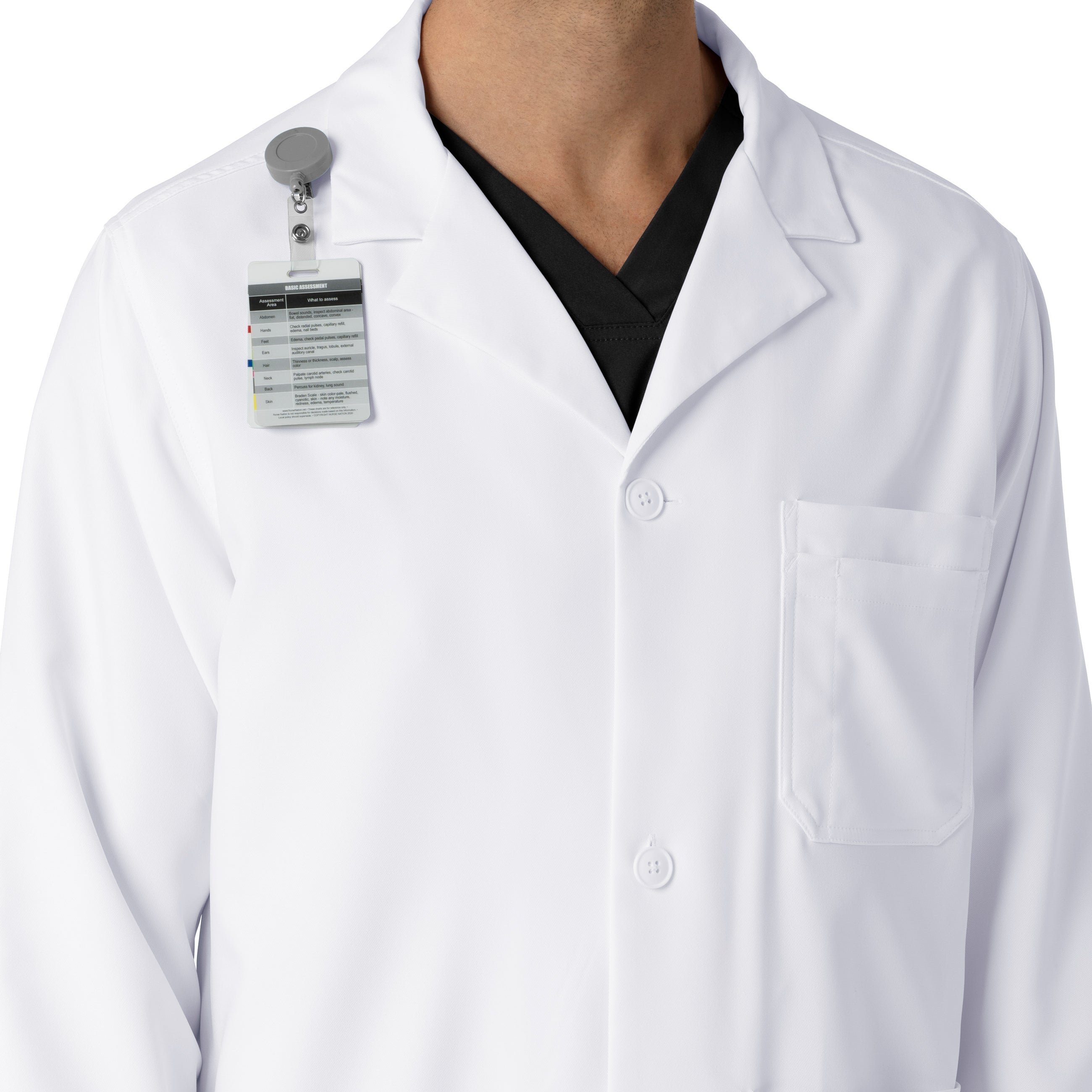 Lab Coats C73005 Men's Long Lab Coat White