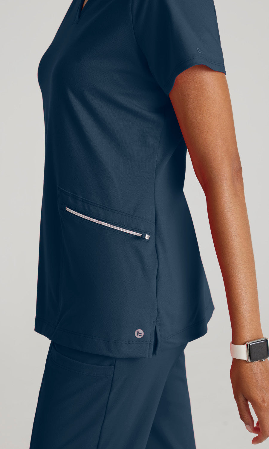 Barco One Performance Knits BOT209 Victory Knit Scrub Top Steel