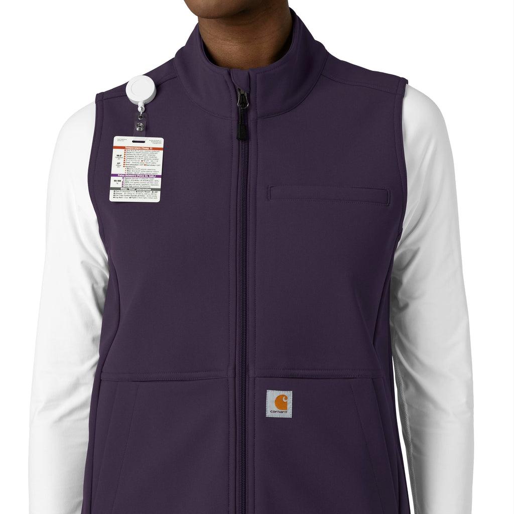 Rugged Flex C83023 Bonded Fleece Vest Black Plum