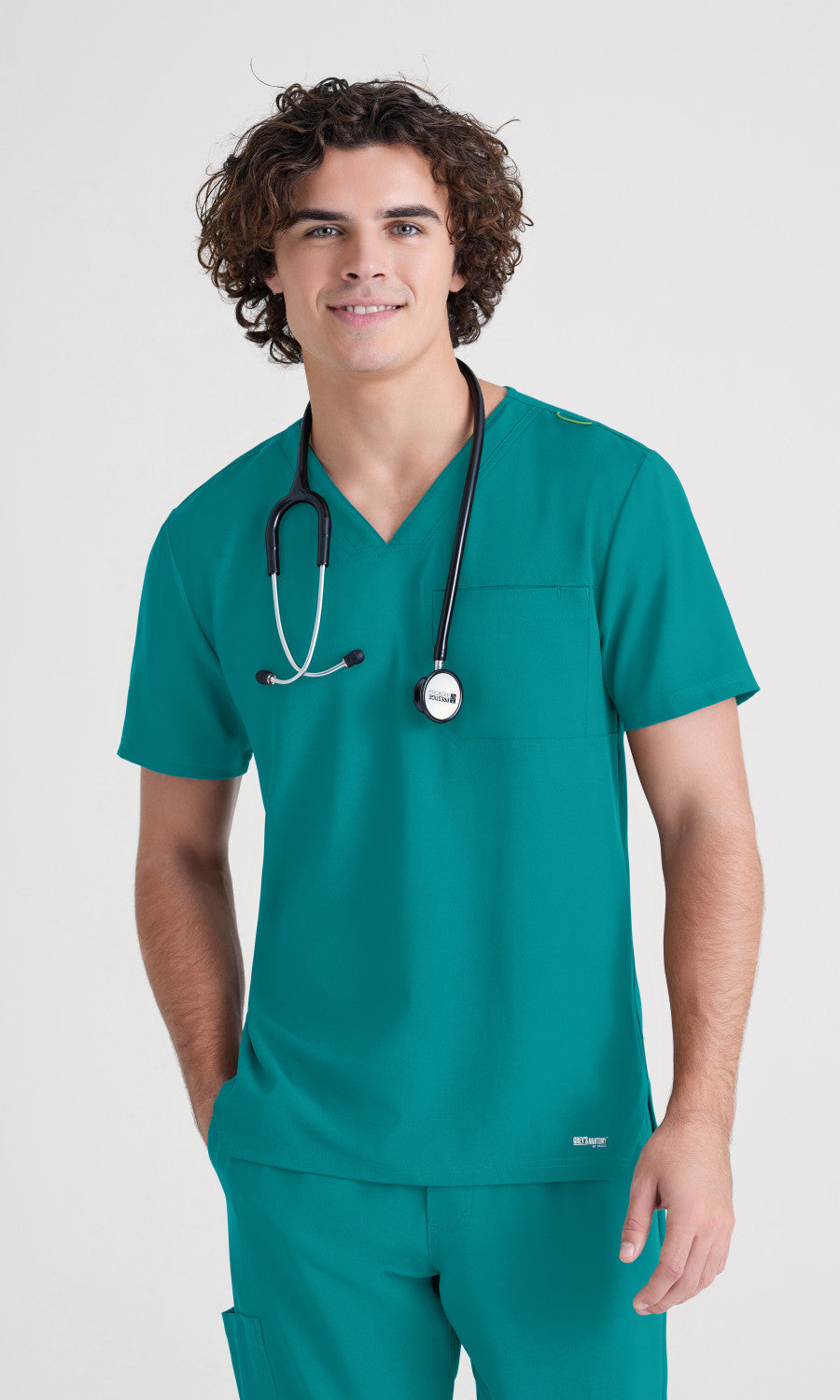 Grey's Anatomy Evolve GSST179 Journey Scrub Top Teal