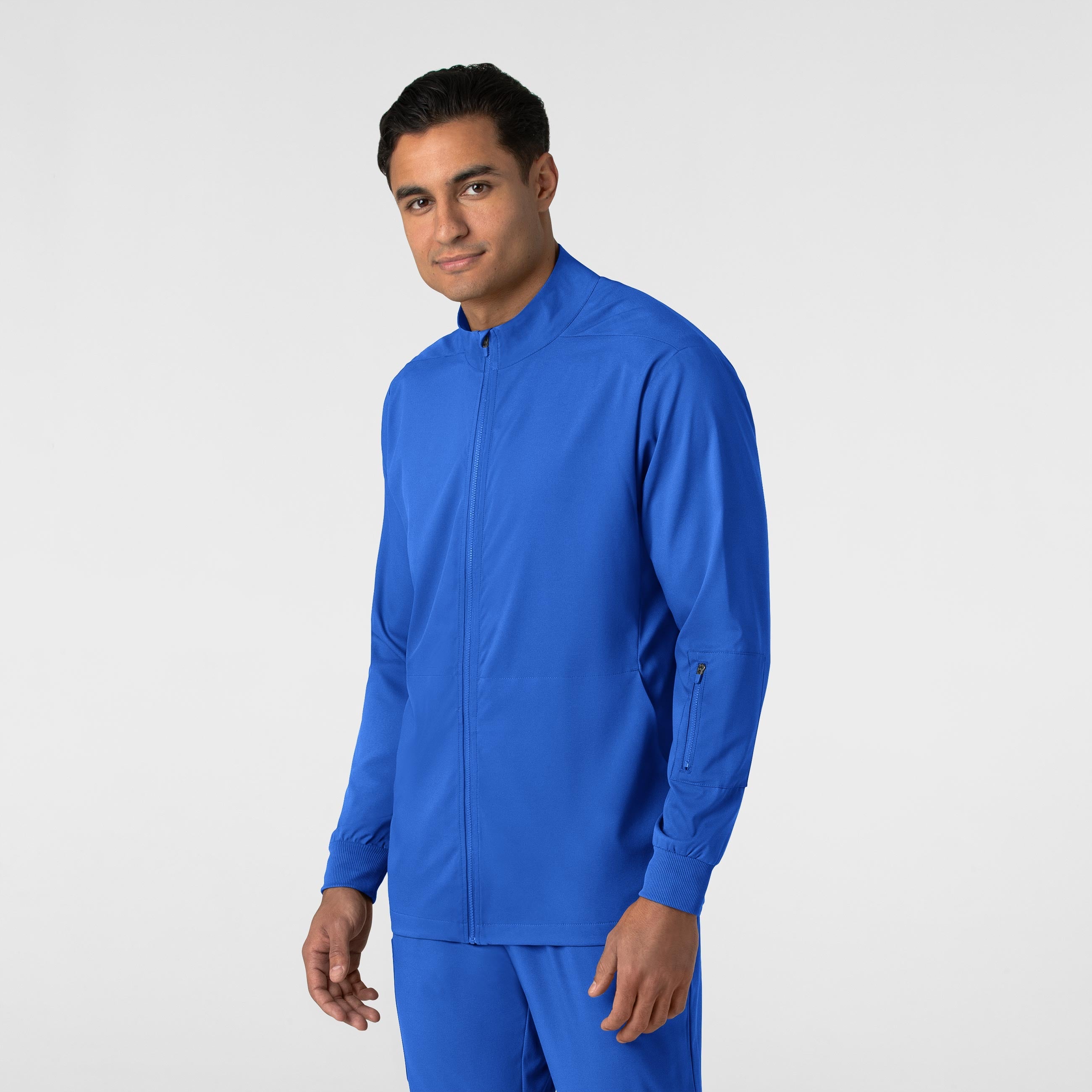 Boundless 8351 Men's Warm Up Scrub Jacket Royal