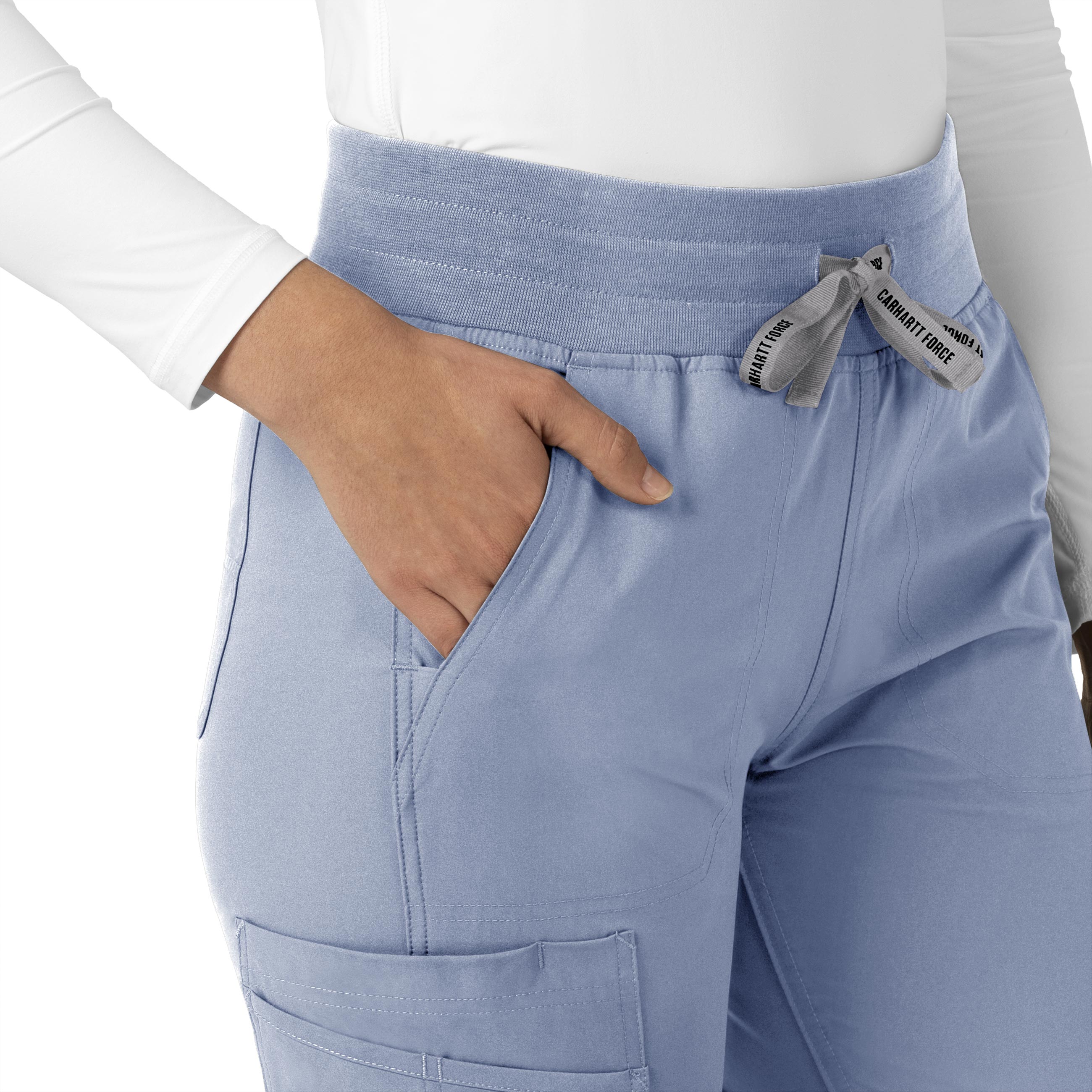 Force Essentials C51113 Jogger Scrub Pants Ceil Blue