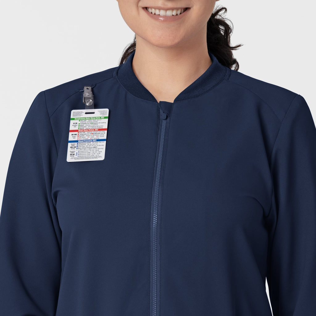 Thrive 8122 Flex-n-Reach Zip-Front Jacket Navy