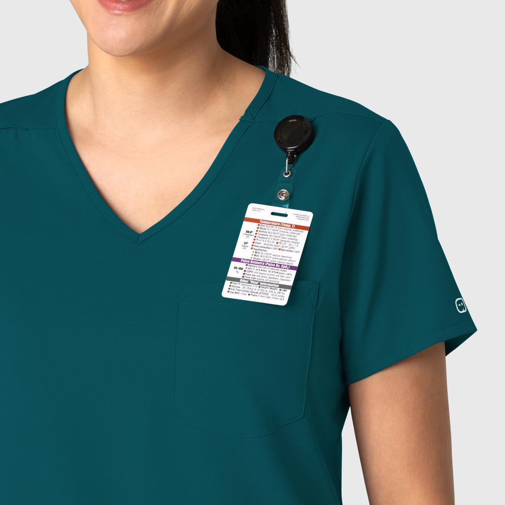 Boundless 6151 Tuck-In Scrub Top Caribbean Blue