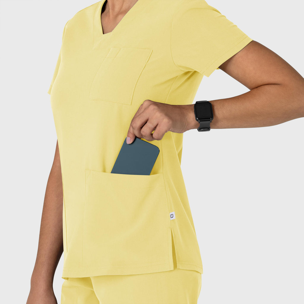 Nova 6132 Flex-n-Reach V-Neck Scrub Top Sunshine Yellow
