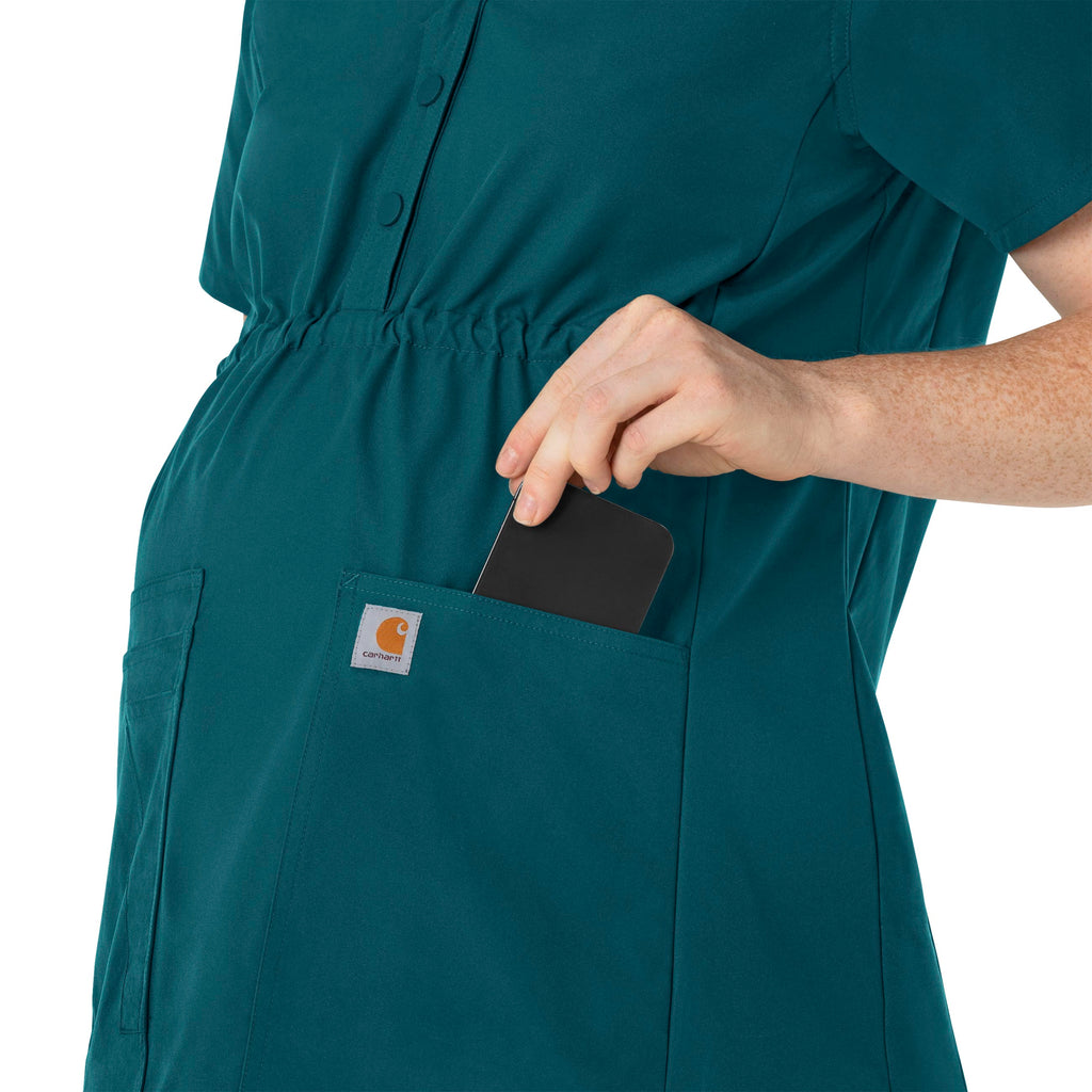 Force Essentials C14113 Henley Maternity Scrub Top Caribbean