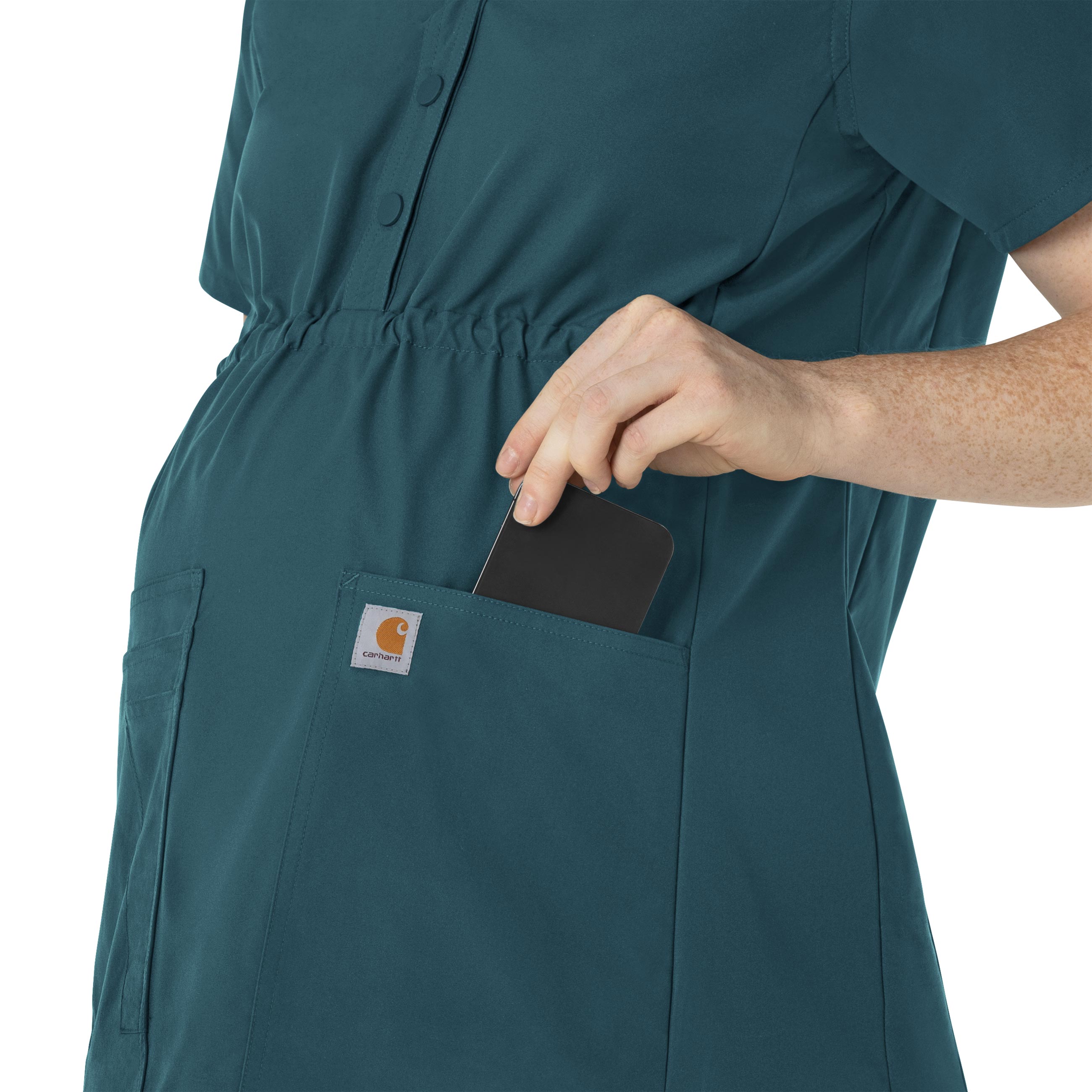 Force Essentials C14113 Henley Maternity Scrub Top Caribbean