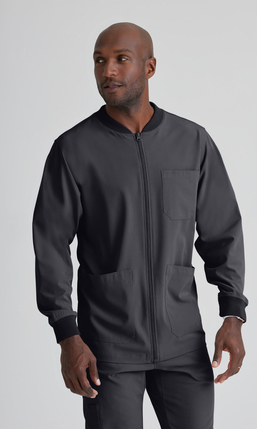 Skechers SK0408 Structure Scrub Jacket Pewter