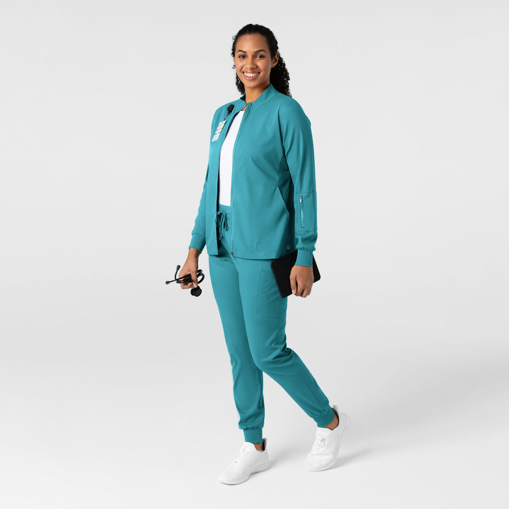 Boundless 8151 Warm Up Scrub Jacket Teal