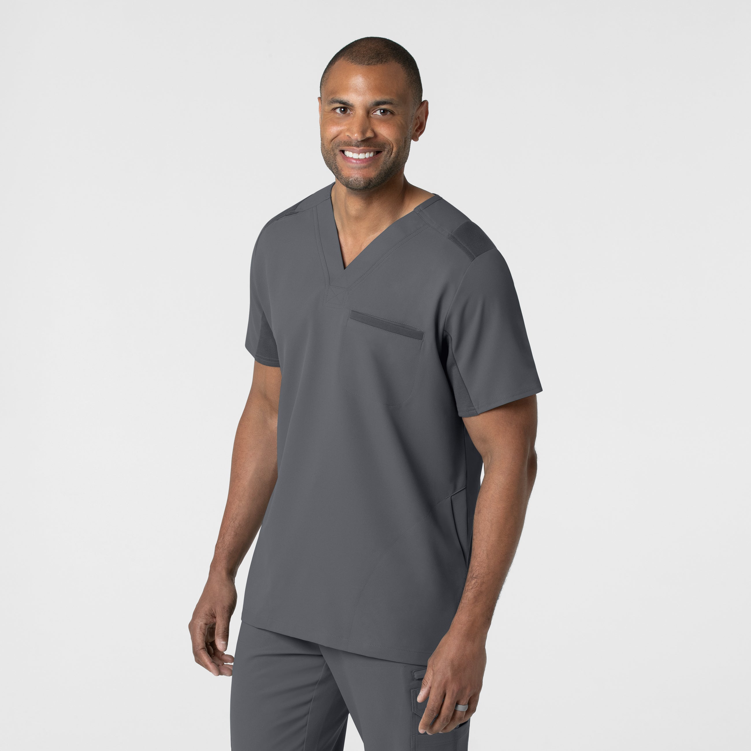 Thrive 6622 Men's Utility V-Neck Scrub Top Pewter