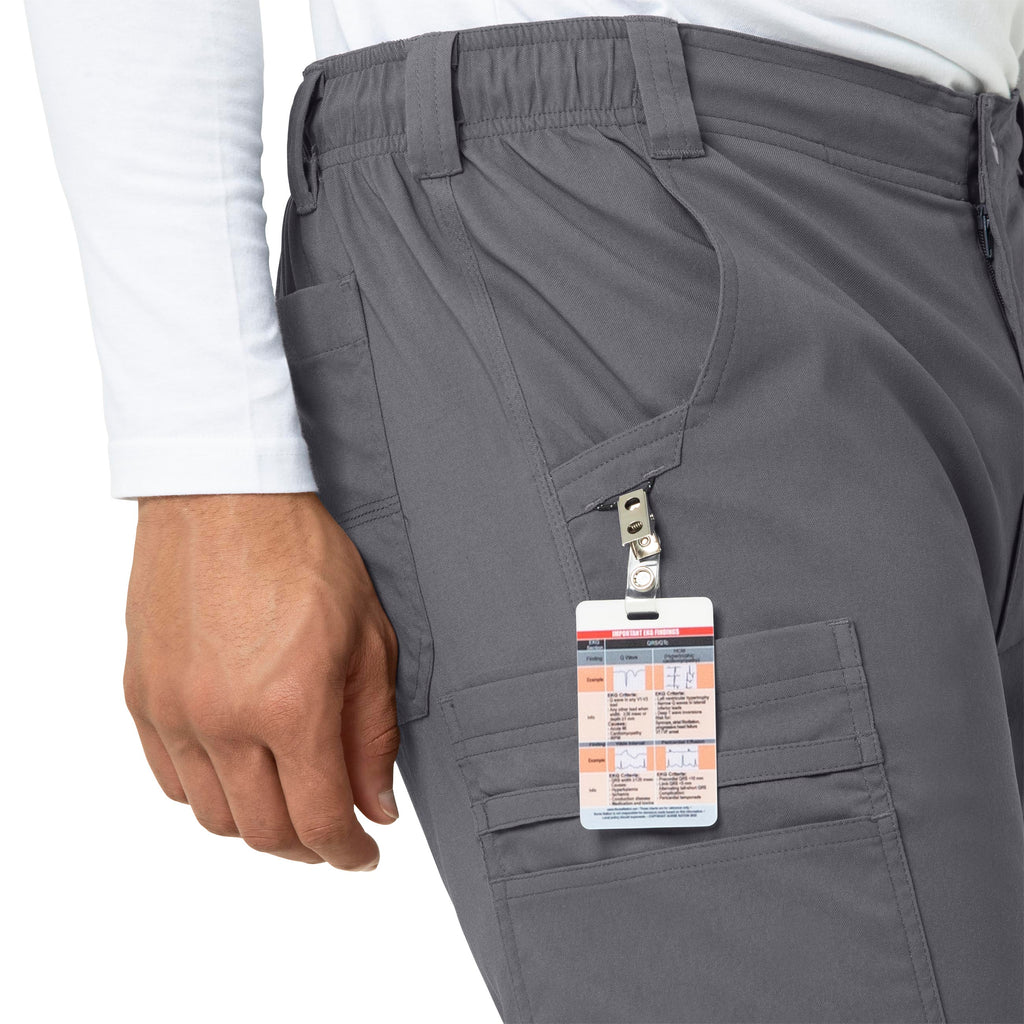 Rugged Flex Peak C55037 Men's Straight Leg Cargo Scrub Pants Pewter
