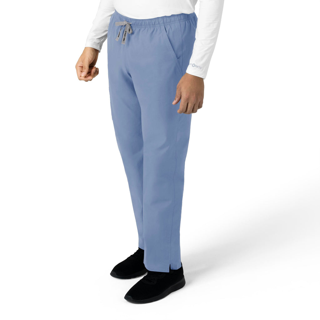 Force Essentials C55013 Unisex Elastic Waist Cargo Scrub Pants Ceil Blue