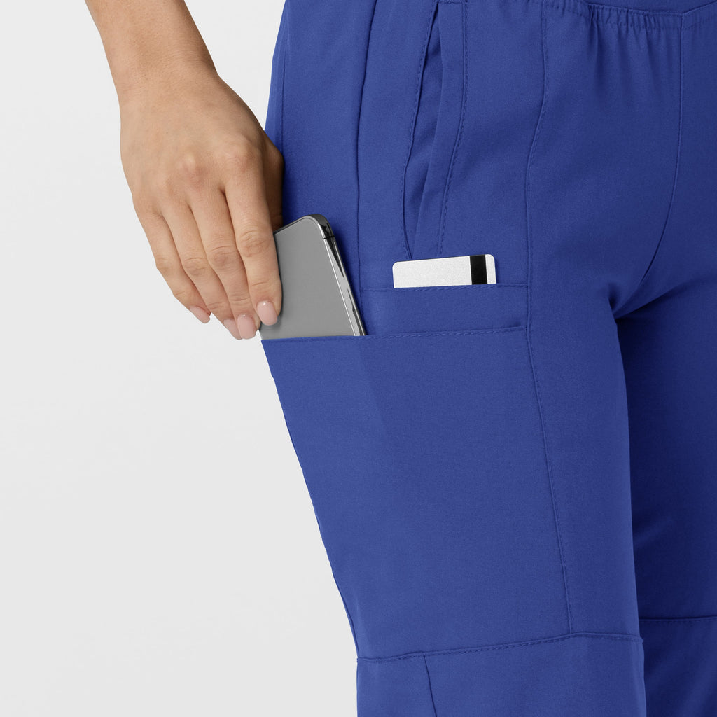 W123 5555 Comfort Waist Cargo Jogger Scrub Pants Galaxy Blue