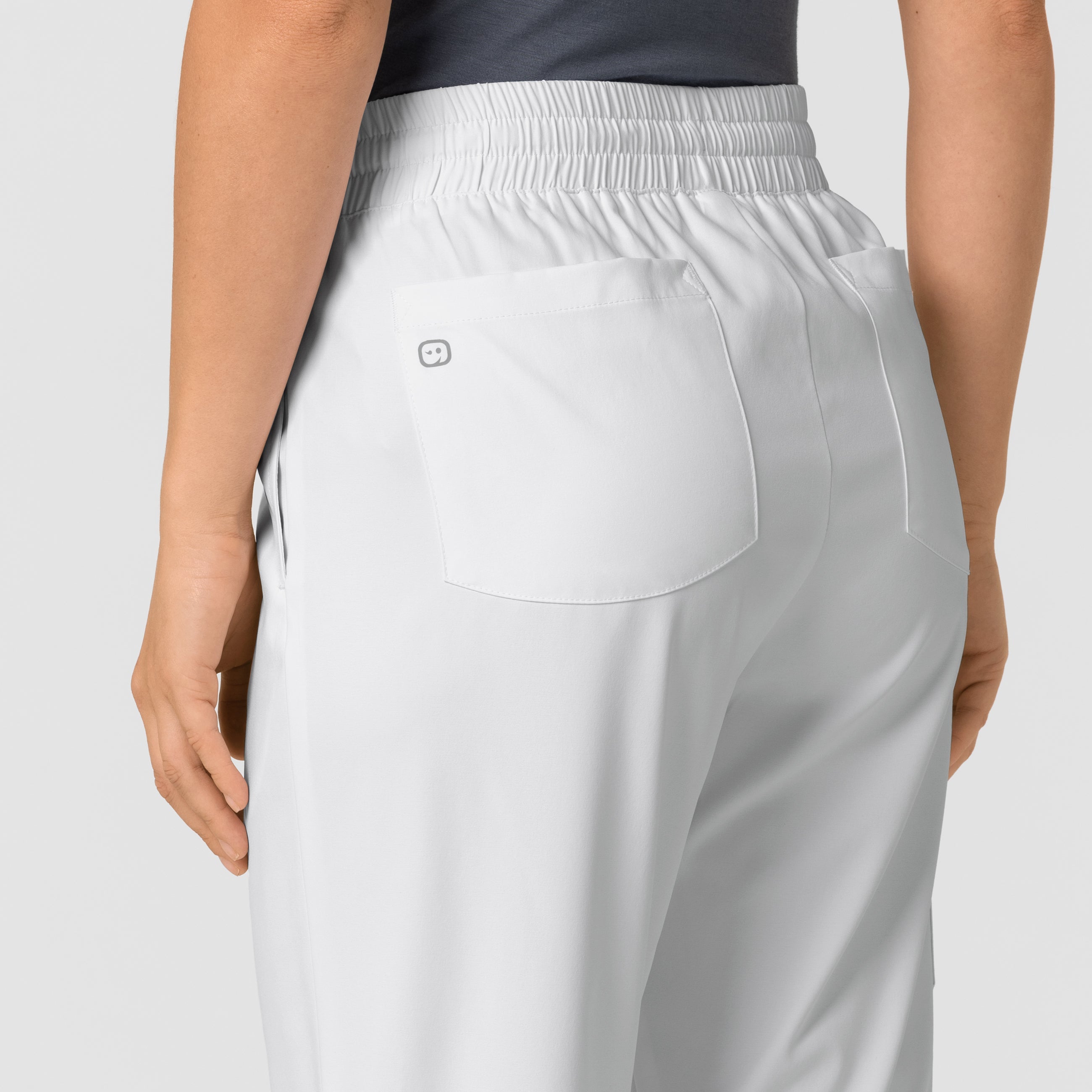 Boundless 5251 Bootcut Scrub Pants White