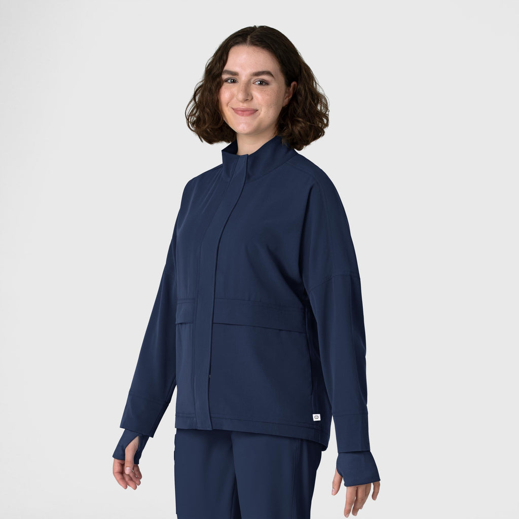 Layers 8132 Germs Happen Packable Scrub Jacket Navy