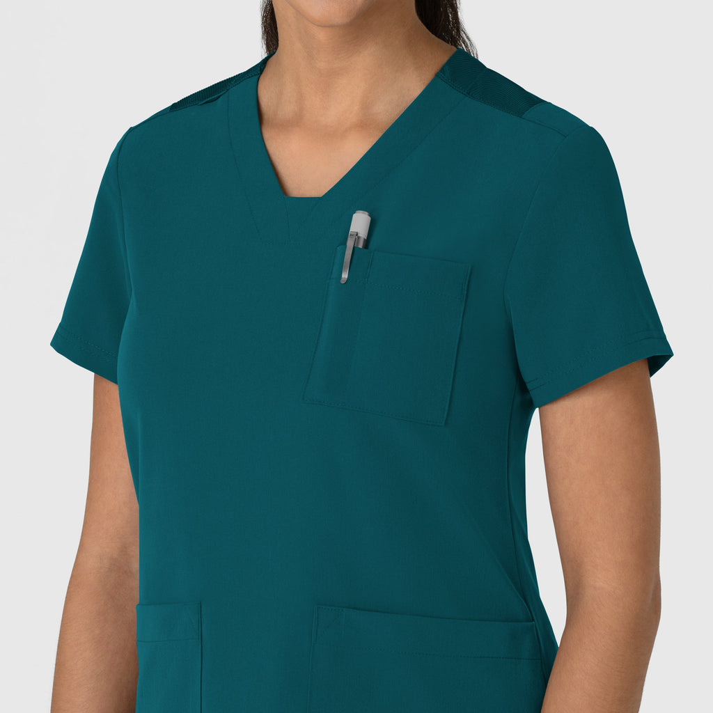 Nova 6132 Flex-n-Reach V-Neck Scrub Top Caribbean