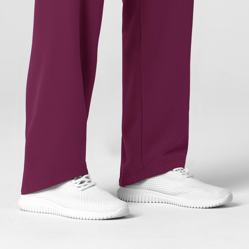 Nova 5232 Stovepipe High-Low Hem Scrub Pants Wine