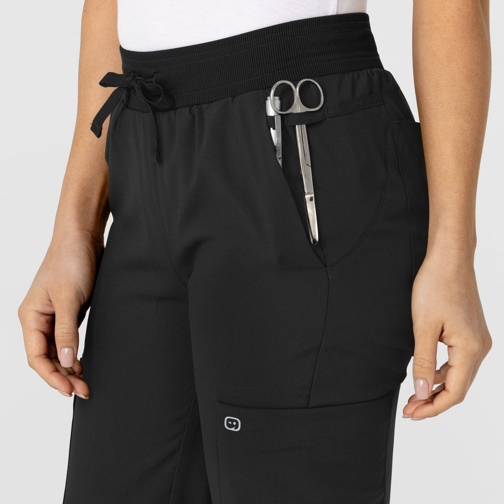 W123 5045 Flex-n-Reach Track Scrub Pants Black