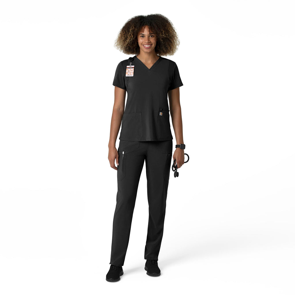 Force Cross-Flex C53210 Straight Leg Cargo Scrub Pants Black