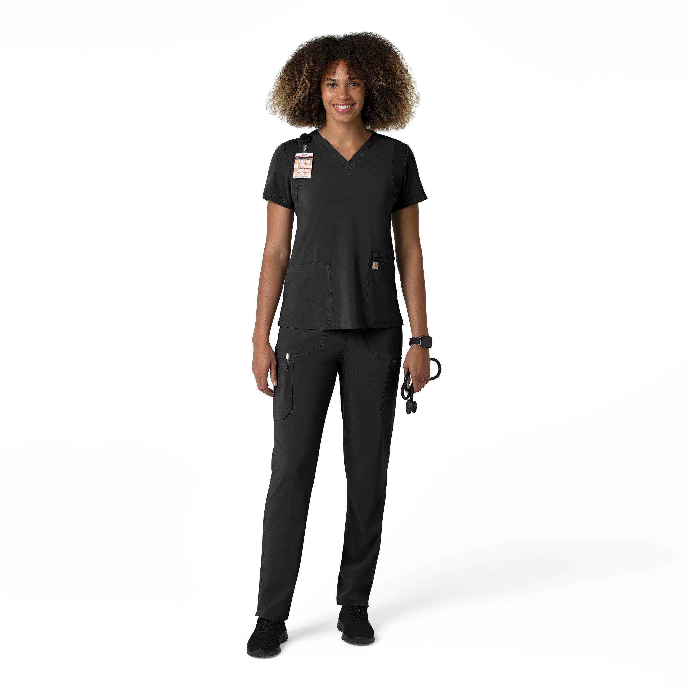 Force Cross-Flex C53210 Straight Leg Cargo Scrub Pants Black