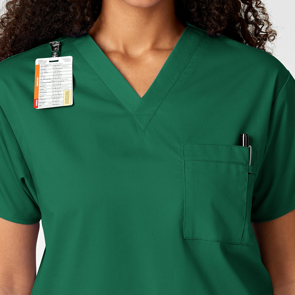 WonderWORK 100 Unisex V-Neck Scrub Top Hunter