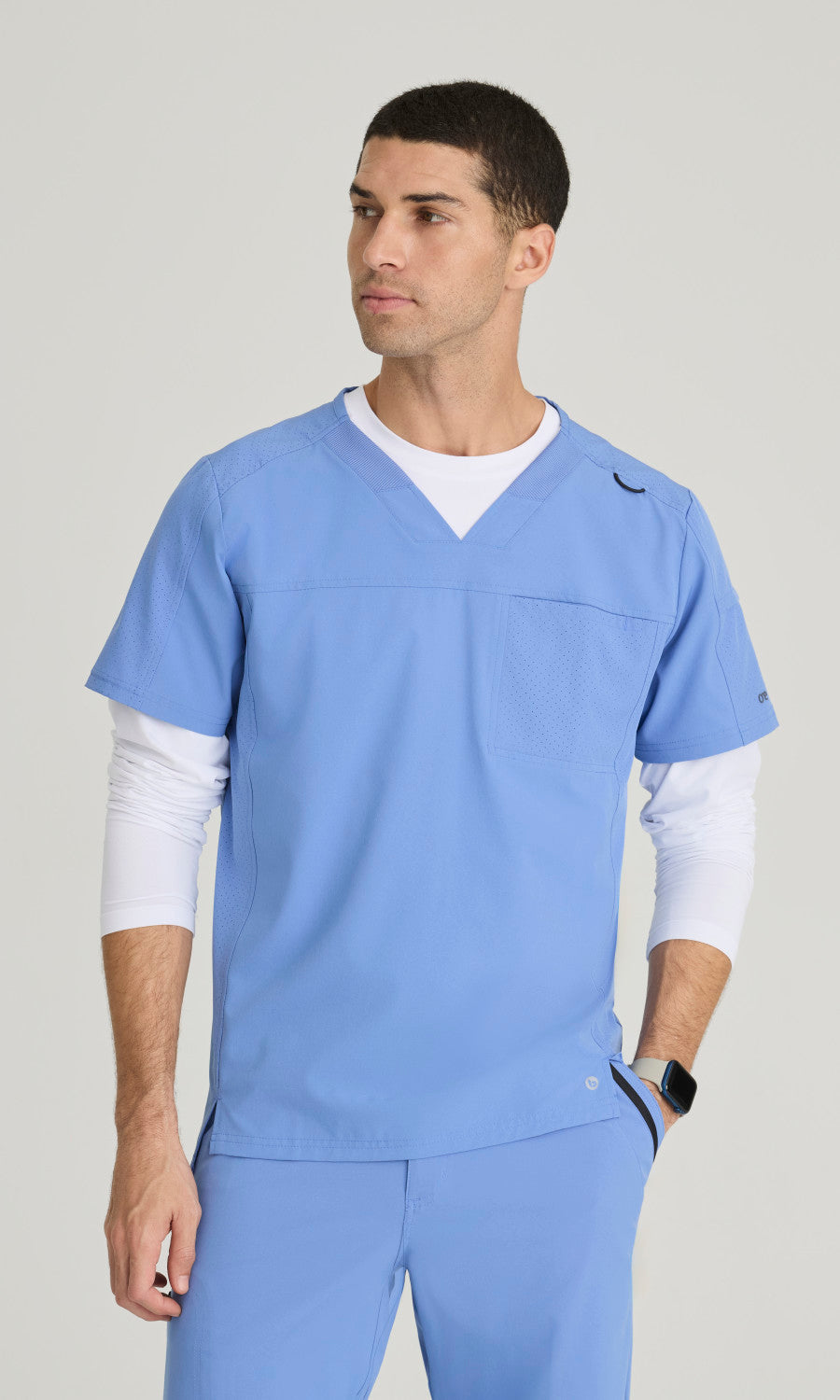Barco One BOT195 Velocity Scrub Top Ciel Blue
