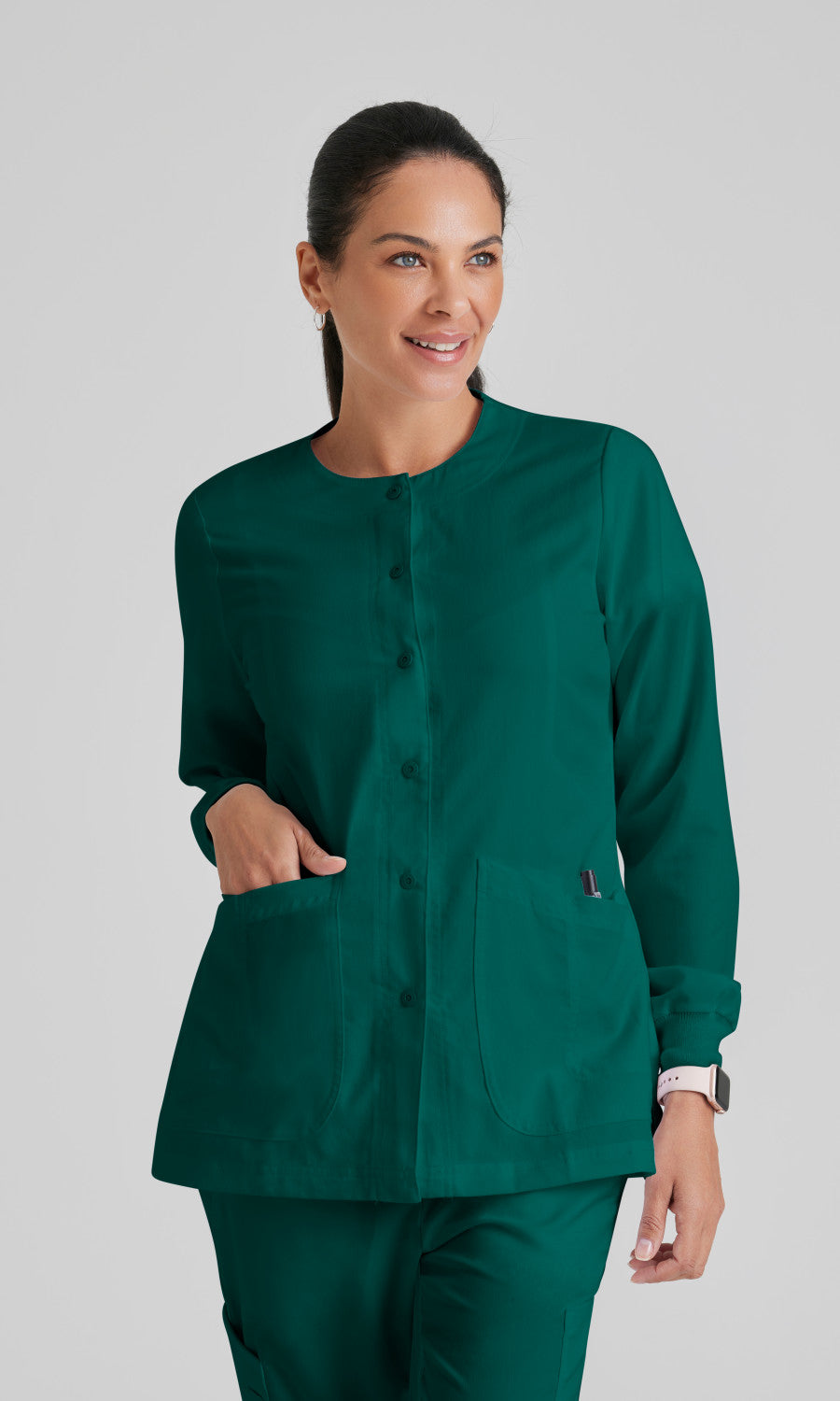 Grey's Anatomy 4450 Jamie Scrub Jacket Hunter Green