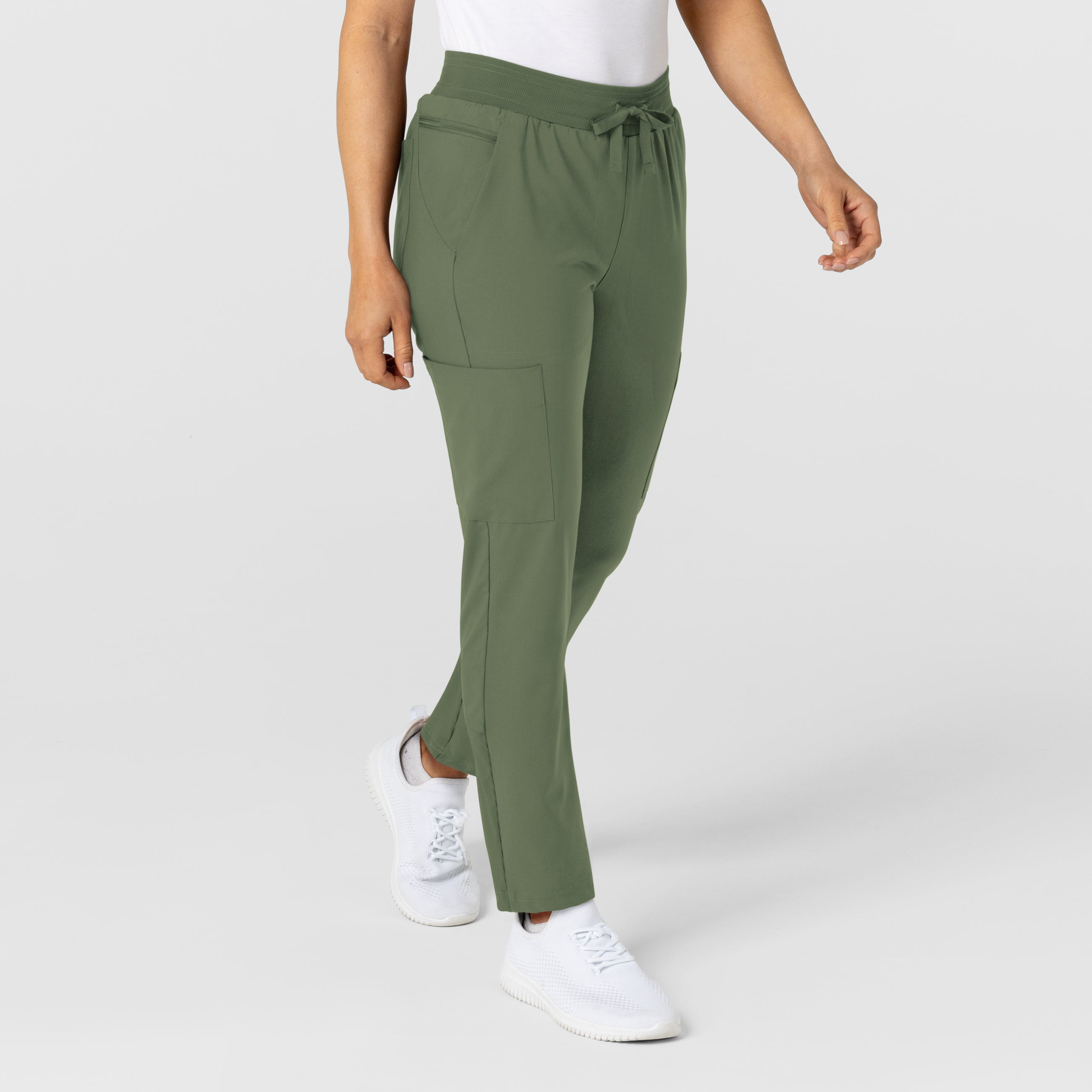 W123 5045 Flex-n-Reach Track Scrub Pants Olive