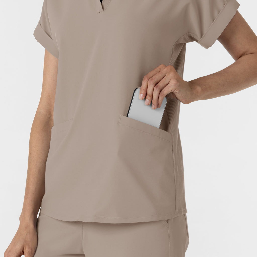 RENEW 6934 Women’s Flex-n-Reach Collared Scrub Top Haze