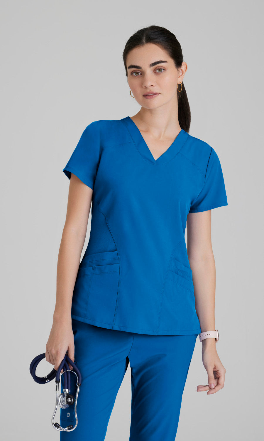 Barco One 5106 Pulse Scrub Top New Royal