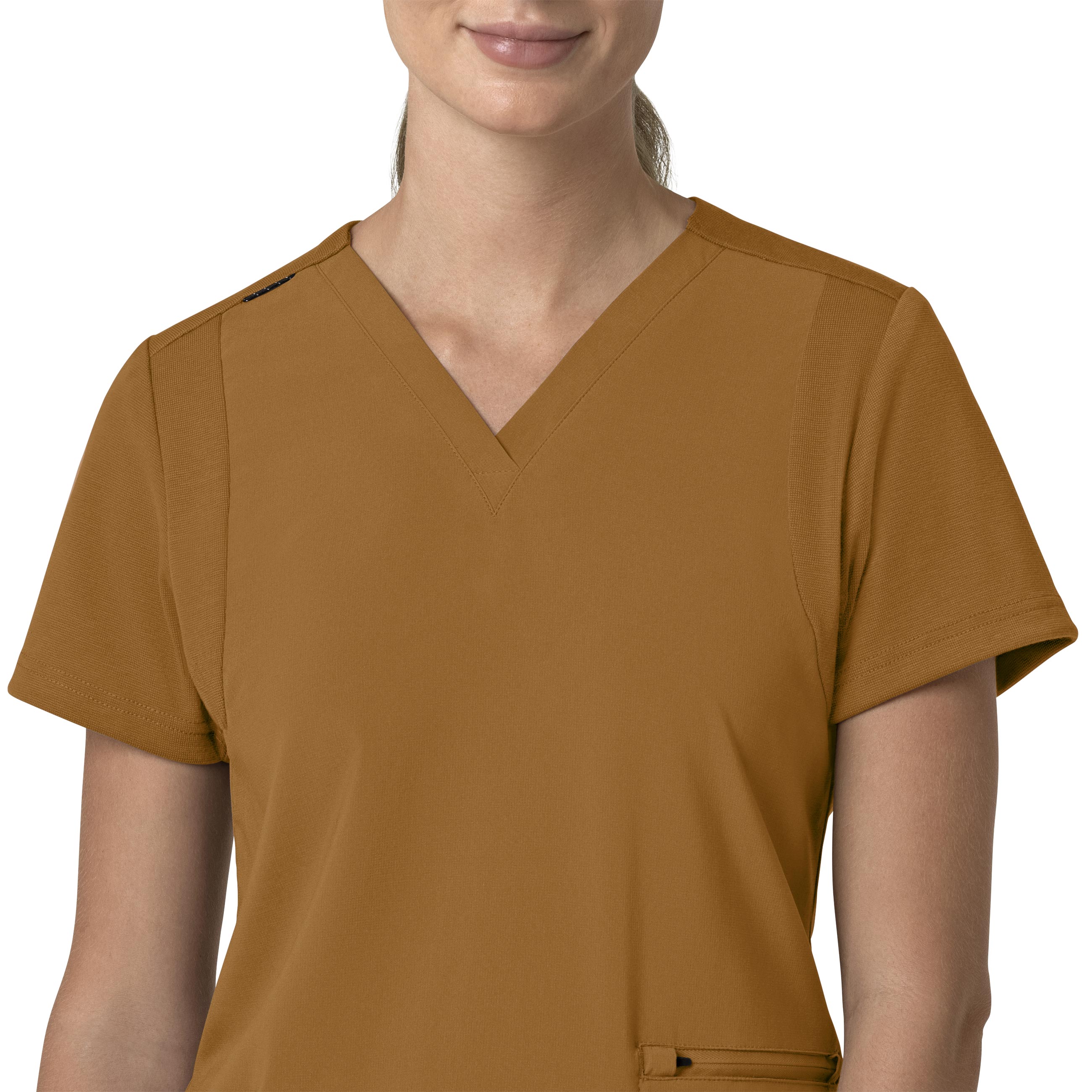 Force Cross-Flex C13210 Flex Panel V-Neck Scrub Top Fox Brown