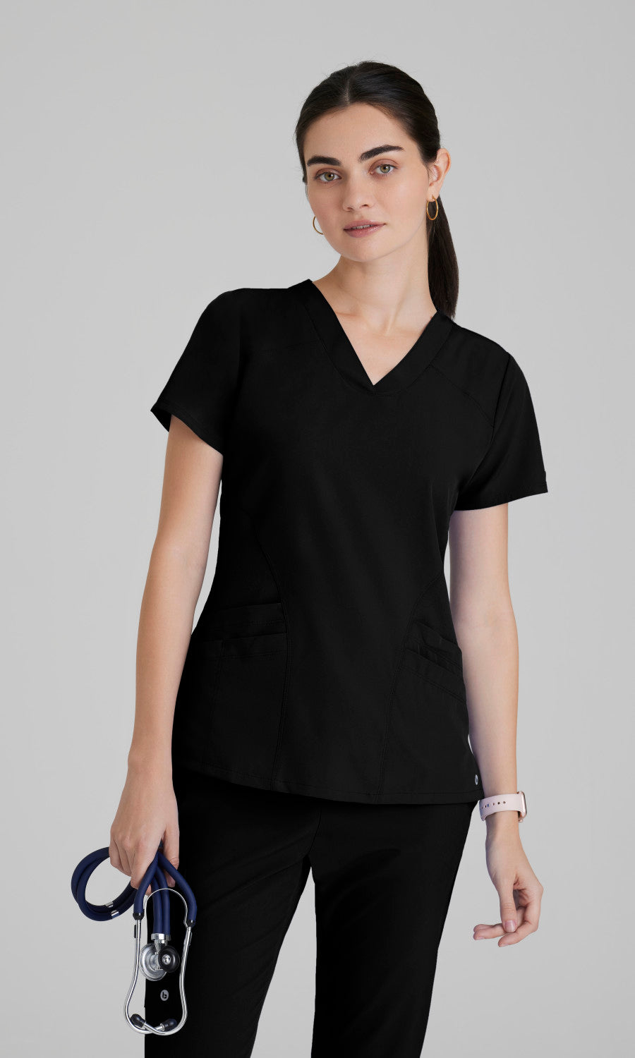 Barco One 5106 Pulse Scrub Top Black