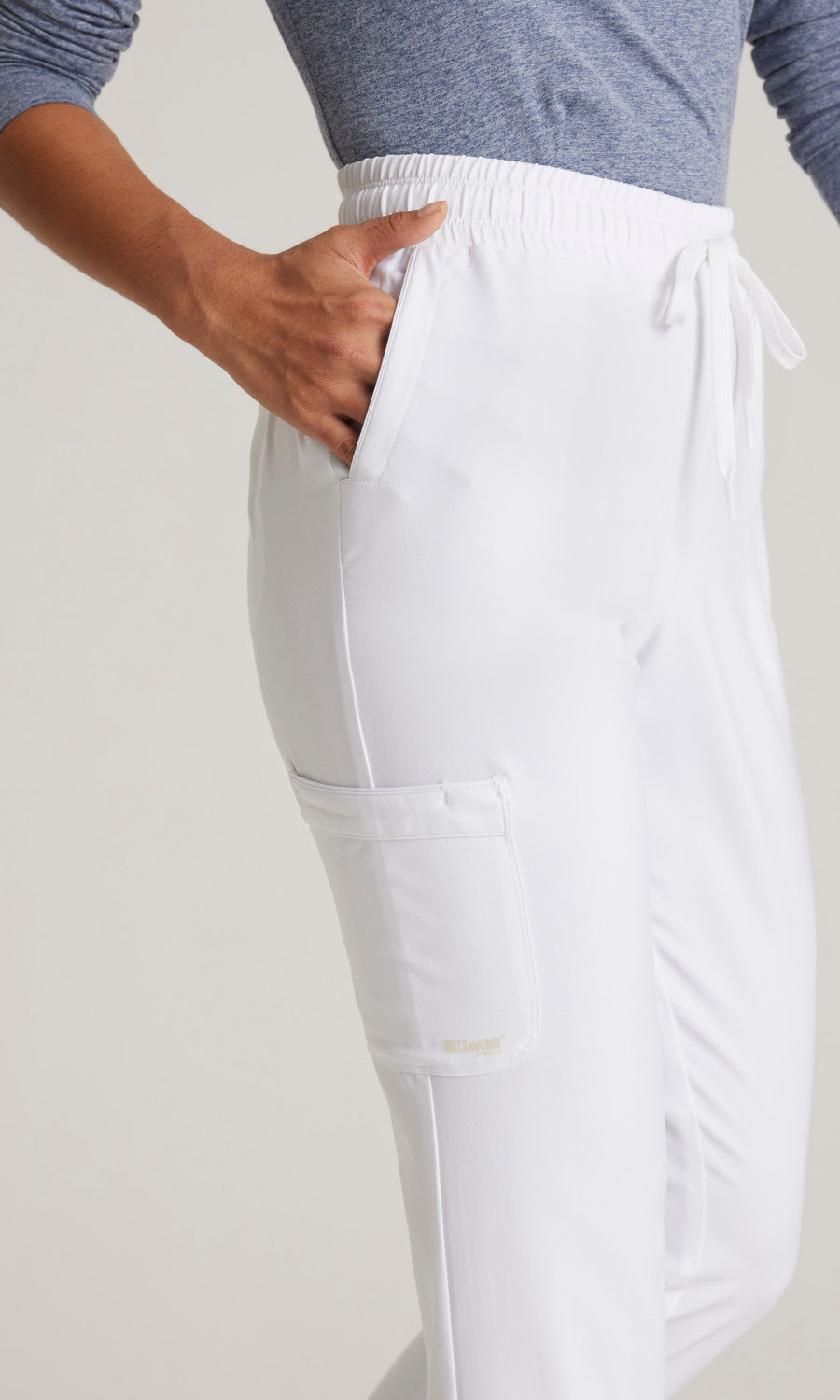 Grey's Anatomy Evolve GSSP625 Terra Scrub Joggers White