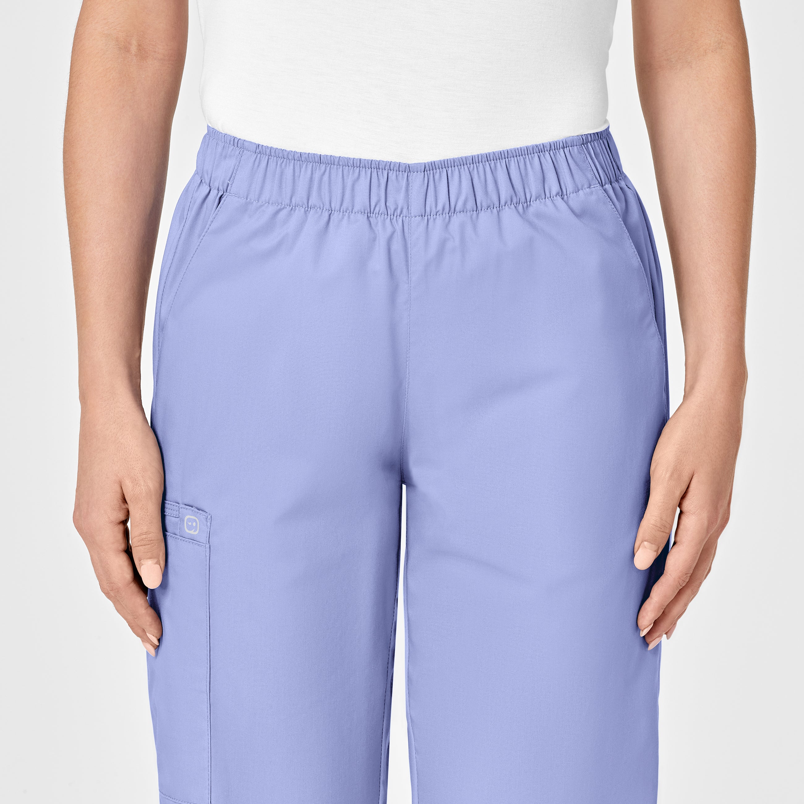WonderWORK 501 Pull-On Cargo Scrub Pants Ceil Blue