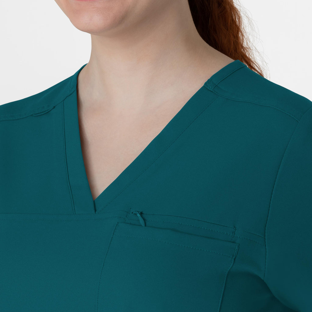 Thrive 6222 V-Neck Tuck-In Scrub Top Caribbean Blue