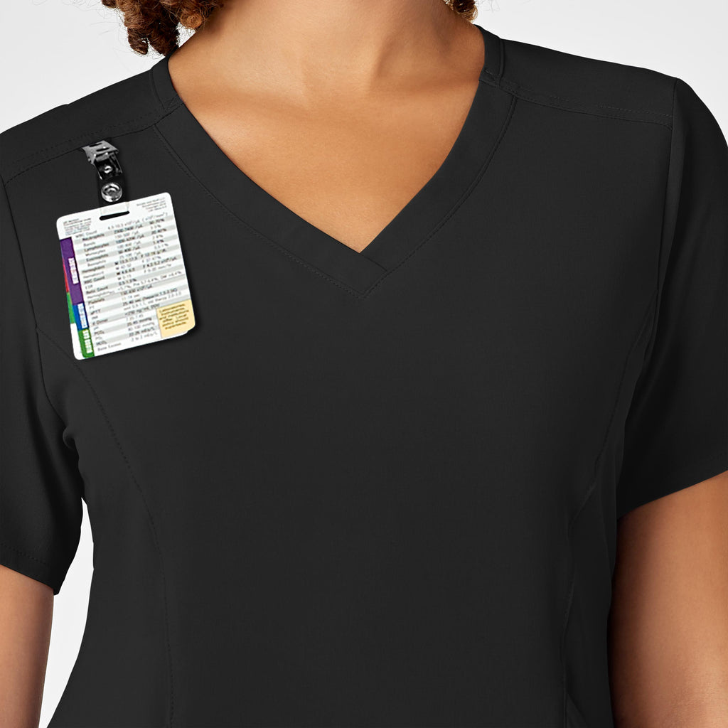 RENEW 6134 V-Neck Scrub Top Black